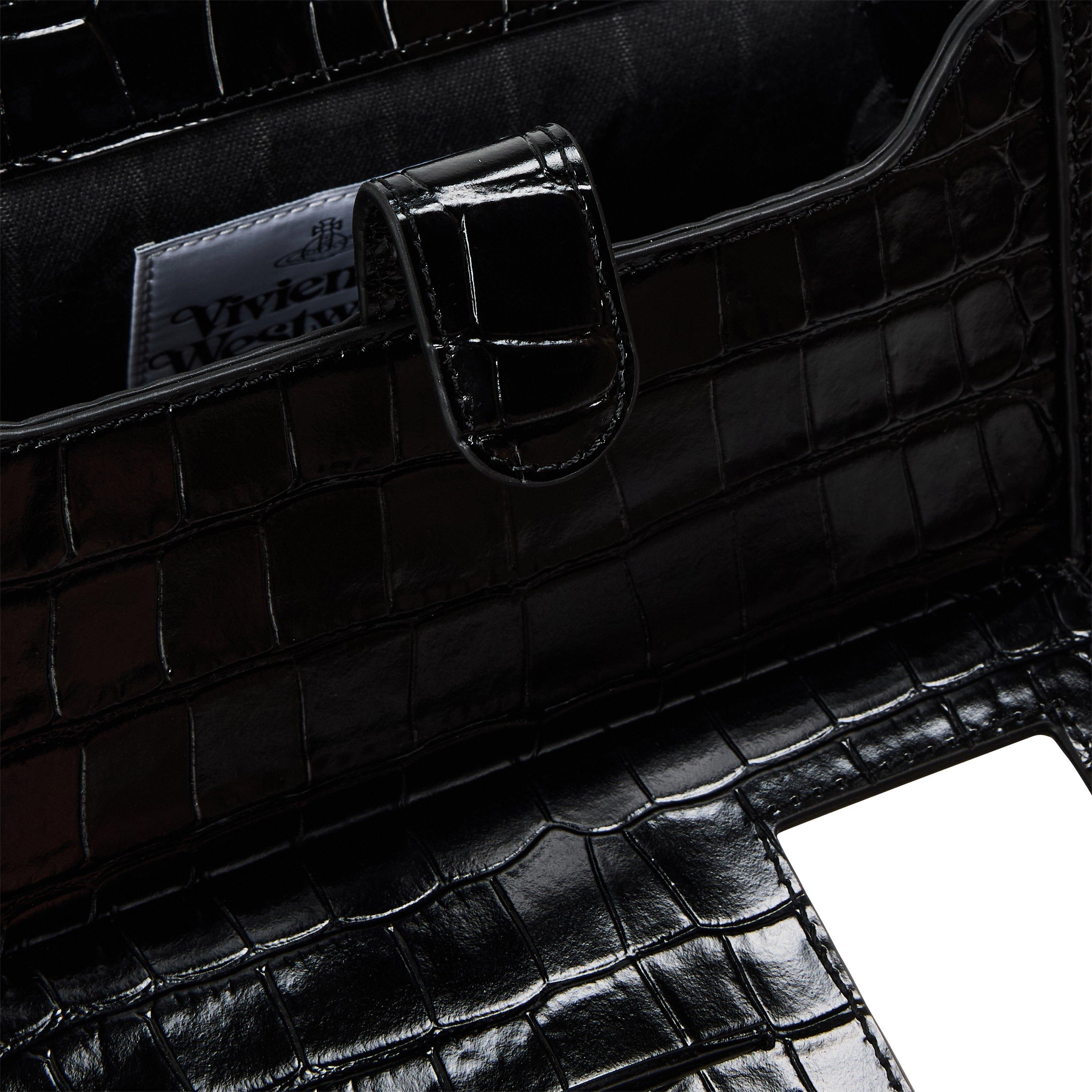 Black Croc - Vivienne Westwood - Womens Hazel Medium Shoulder Bag - 5