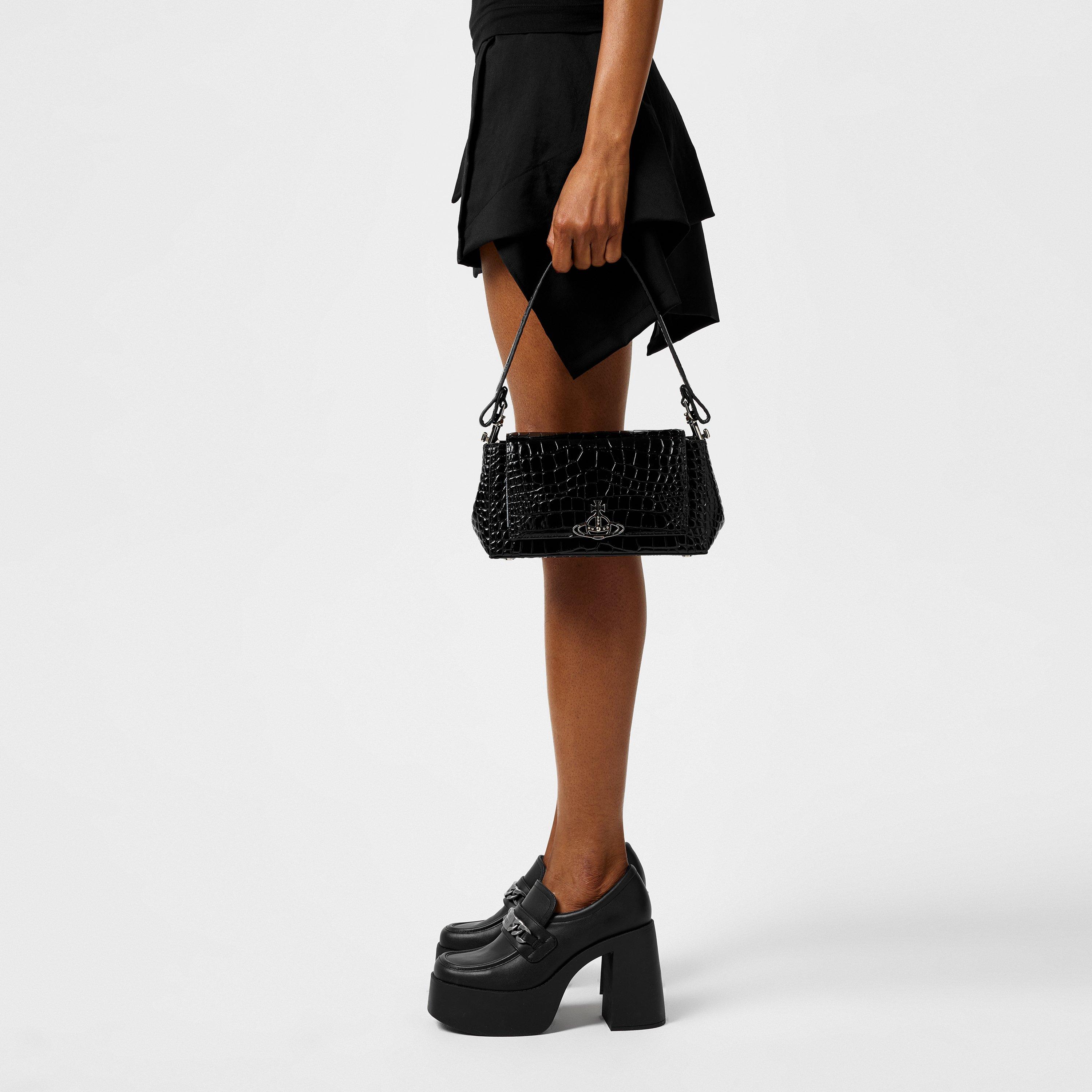 Black - Vivienne Westwood - Women’s Medium Hazel Handbag in Croc - 2