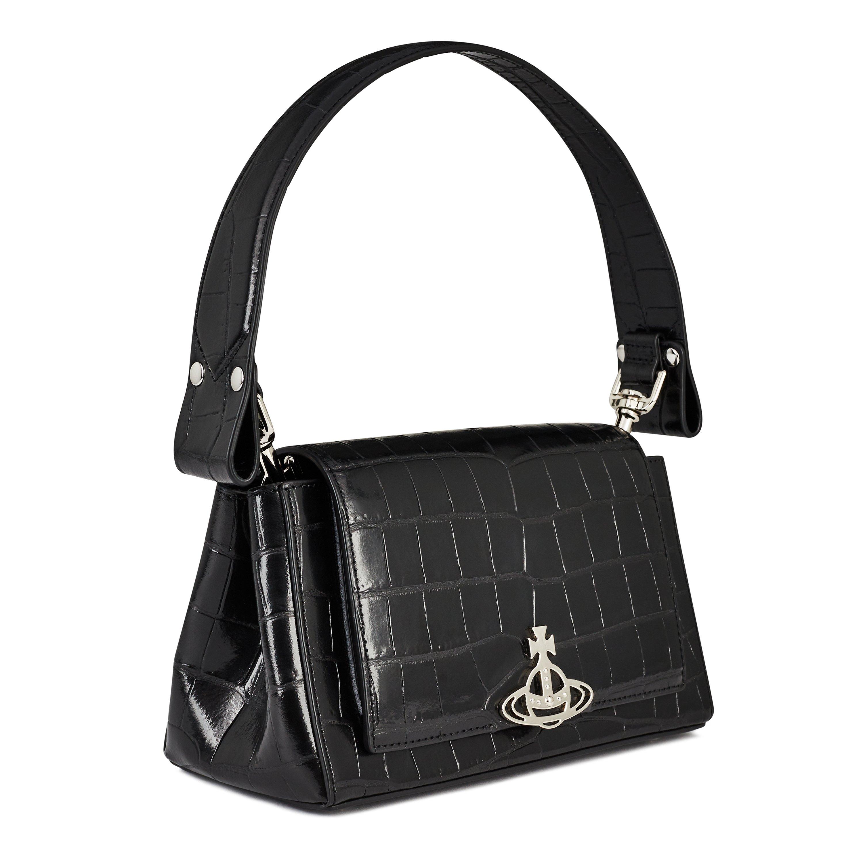 Black - Vivienne Westwood - Women’s Medium Hazel Handbag in Croc - 6