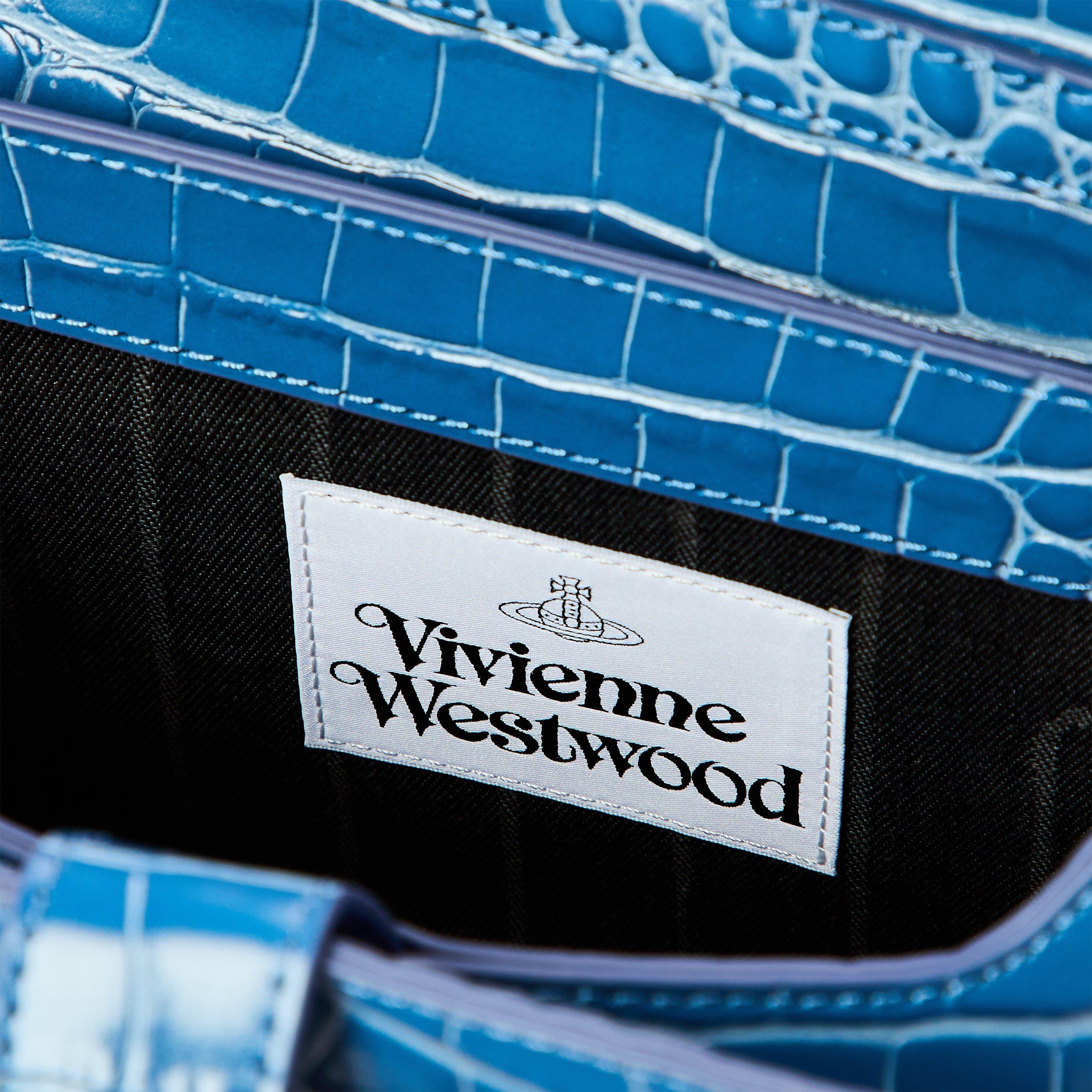 BLUE - Vivienne Westwood - Women’s Medium Hazel Handbag in Croc - 4