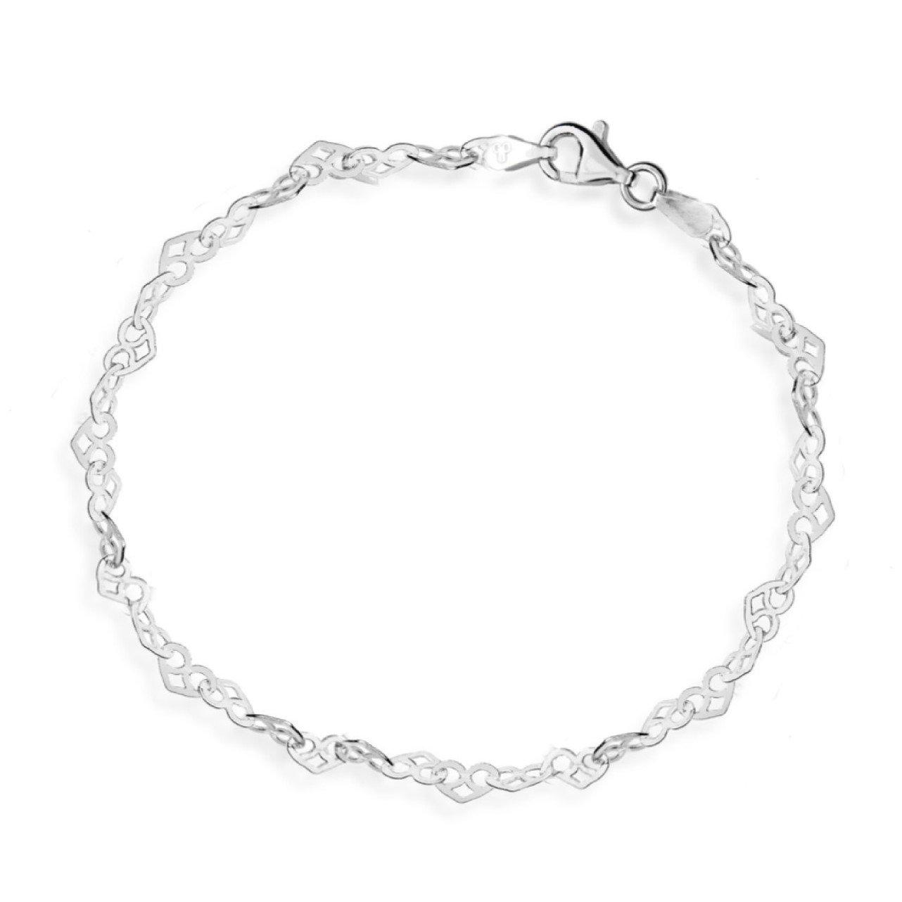 Sterling Silver - Be You - Sterling Silver Heart Link Bracelet - 1
