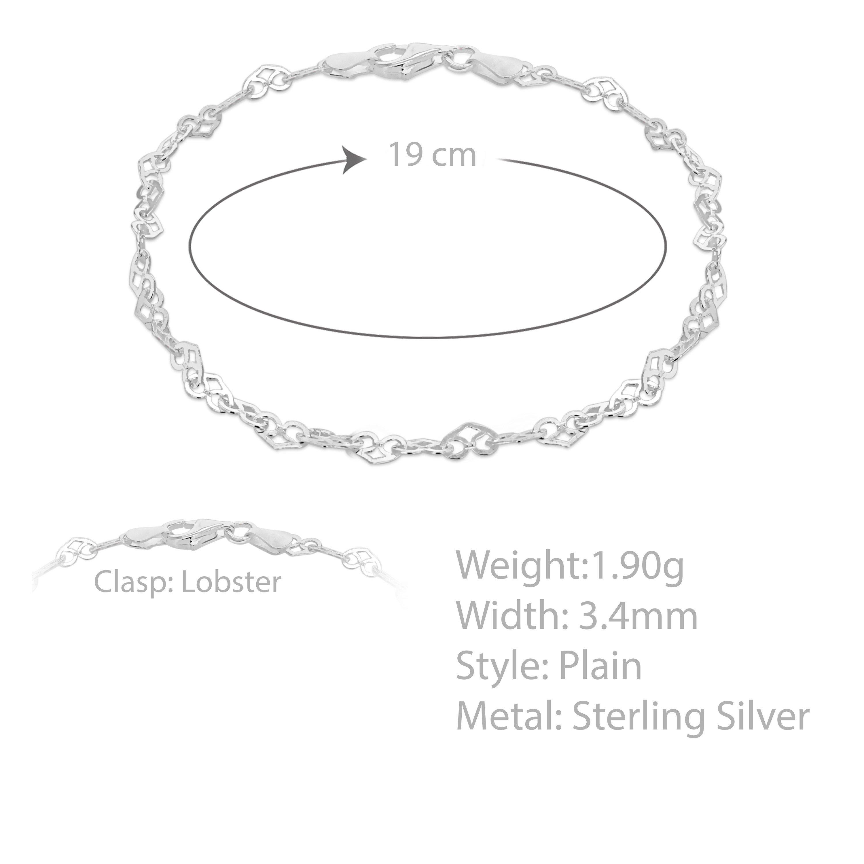 Sterling Silver - Be You - Sterling Silver Heart Link Bracelet - 2