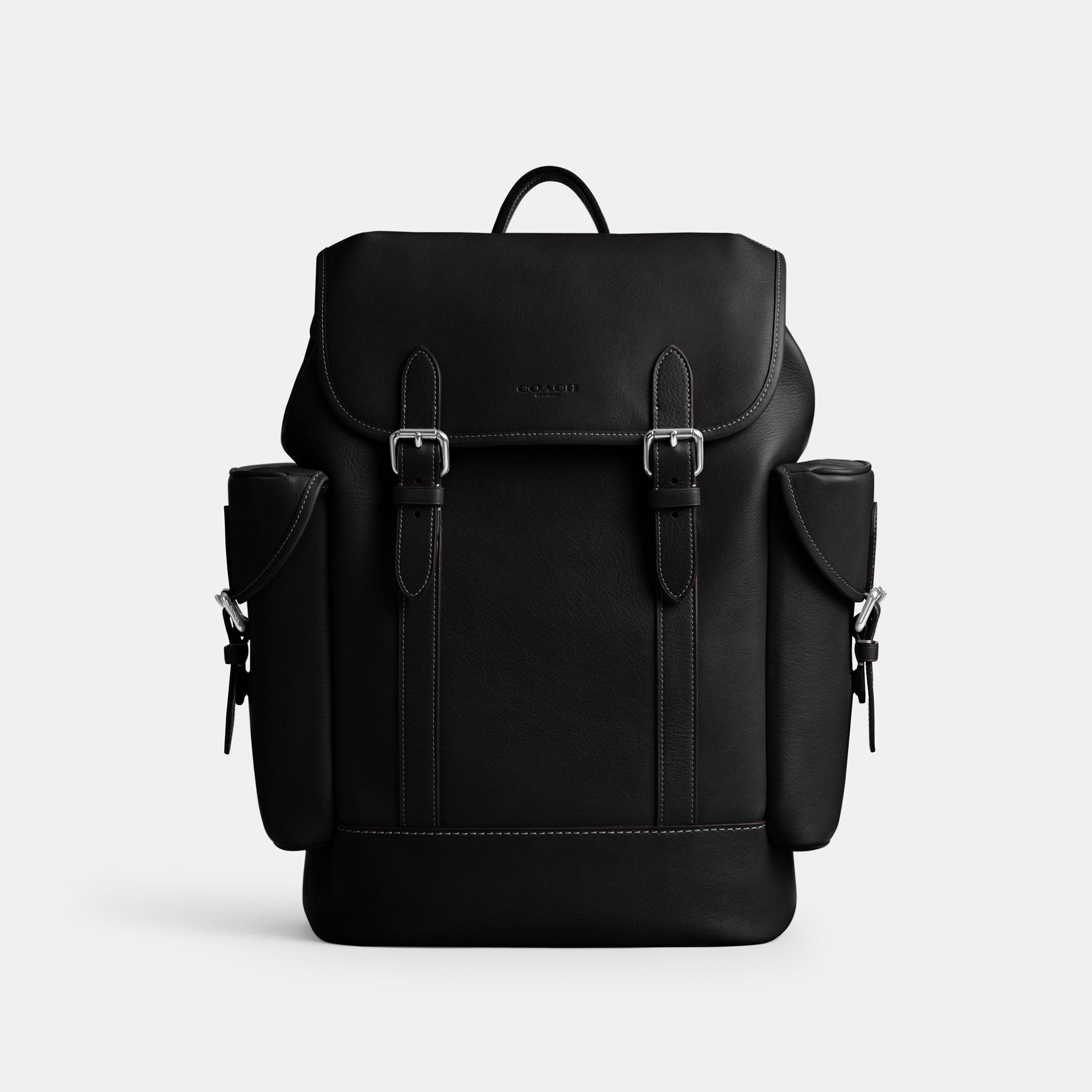 Coach Hitch Full-Grain Leather Backpack - Black