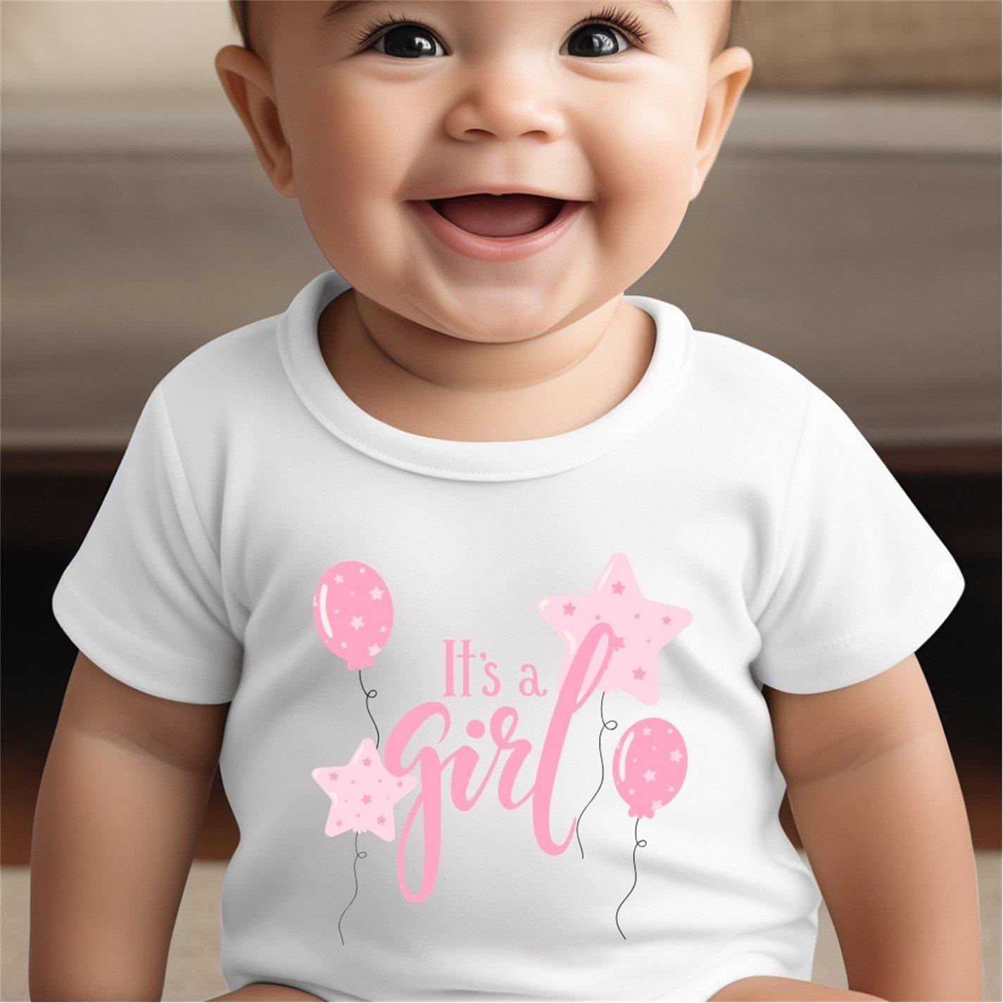 White - Aye Do Gifts - Its A Girl Baby Vest 7224-BBYvest - 1
