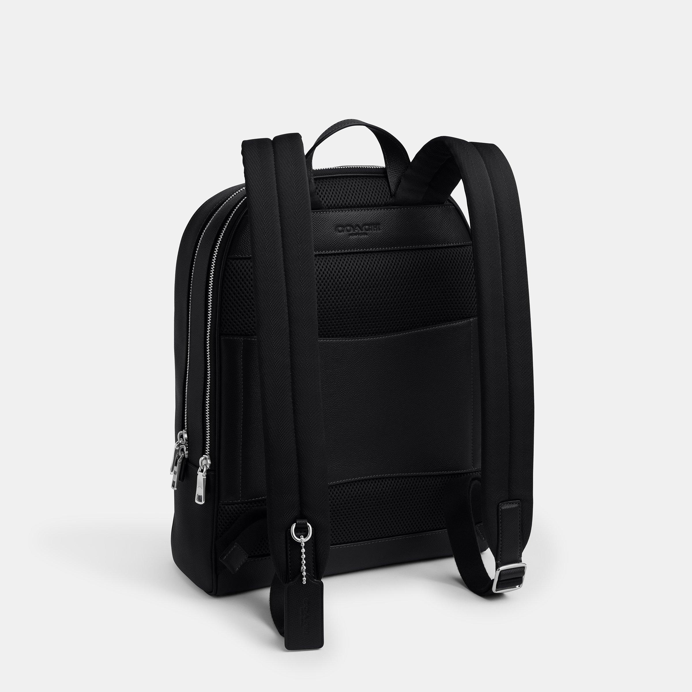 Black Leather - Coach - Wade Backpack - 2