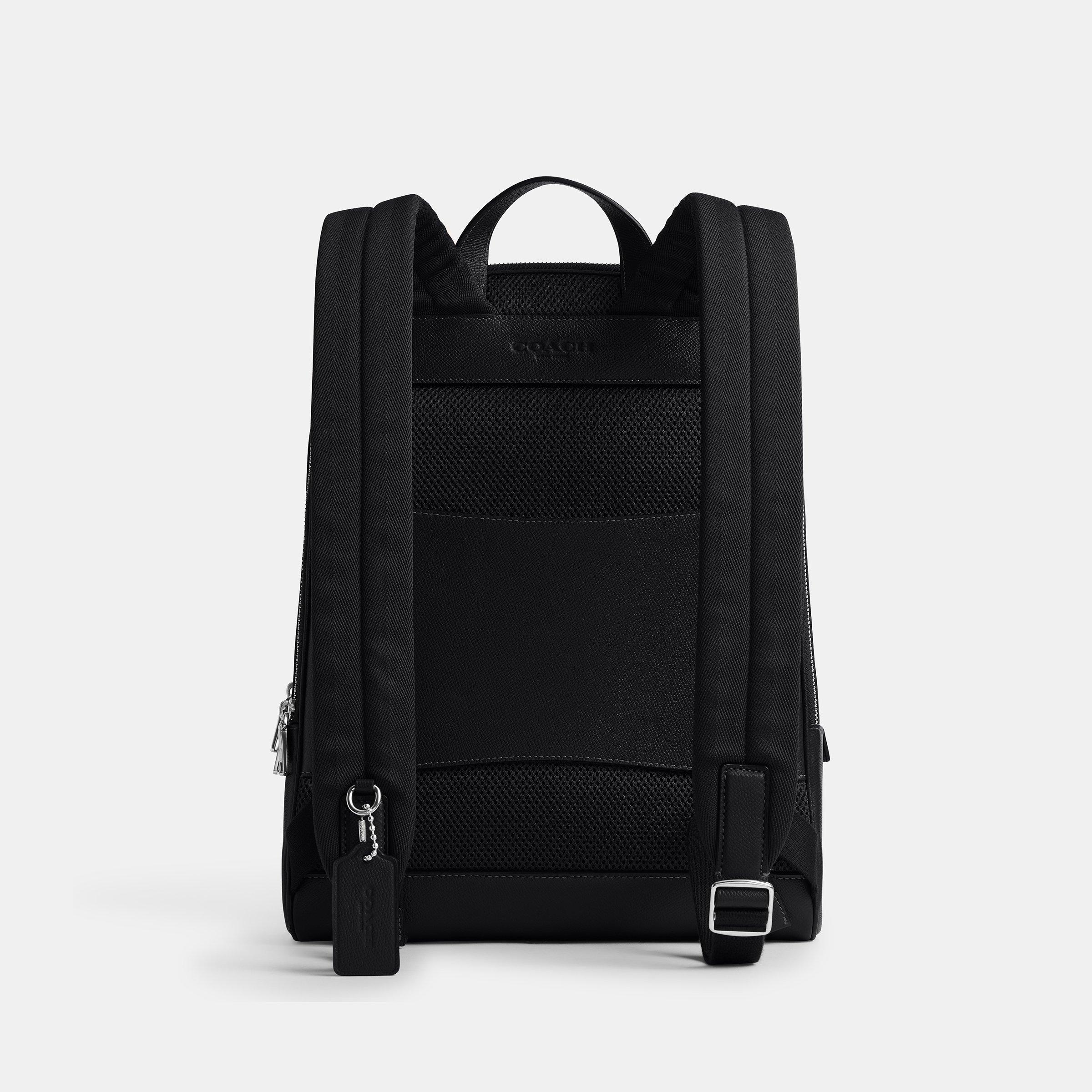 Black Leather - Coach - Wade Backpack - 2
