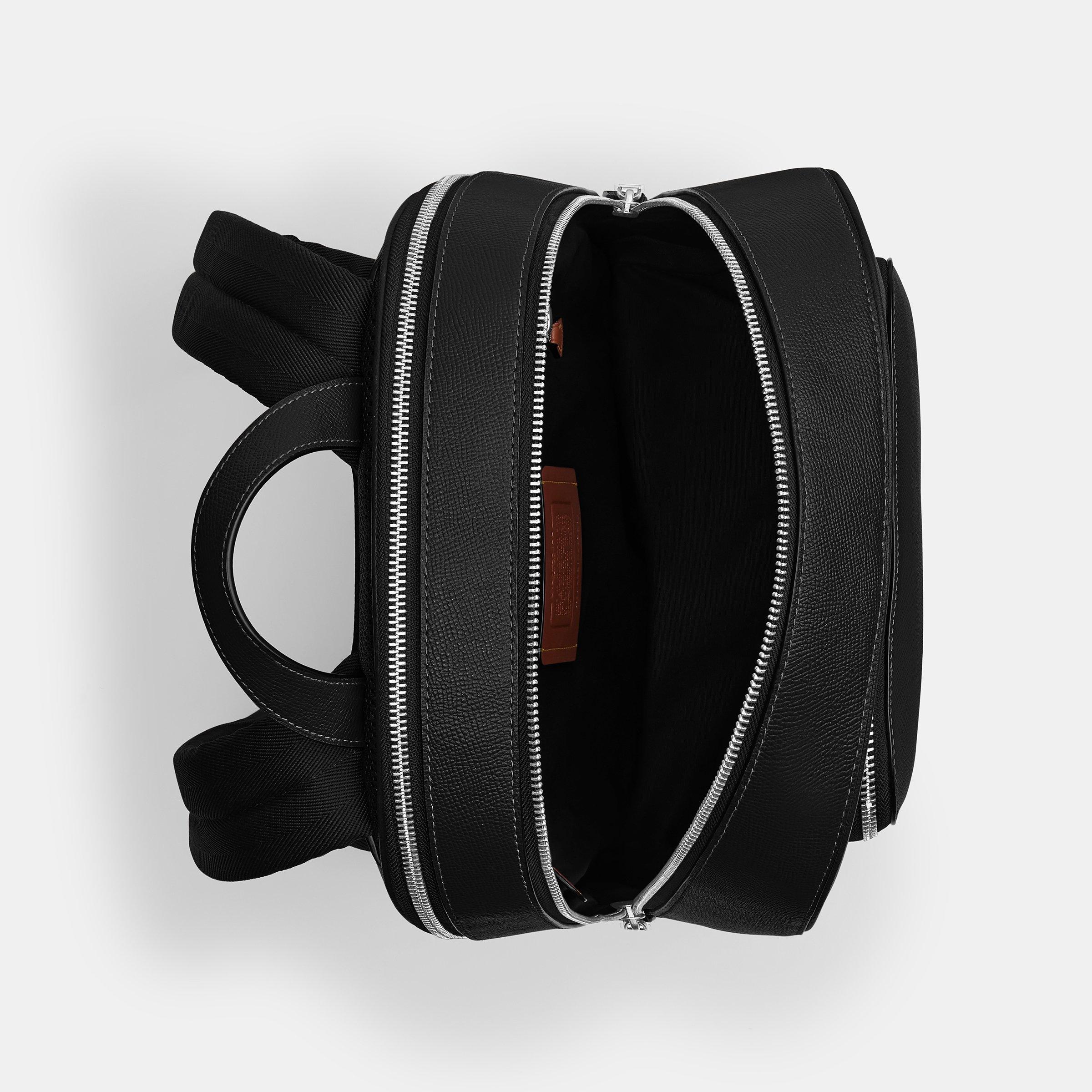 Black Leather - Coach - Wade Backpack - 3