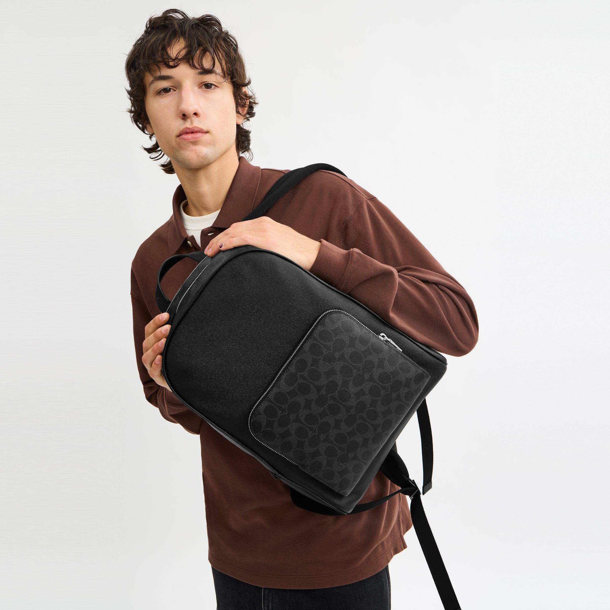 Black Canvas - Coach - Wade Backpack - 4