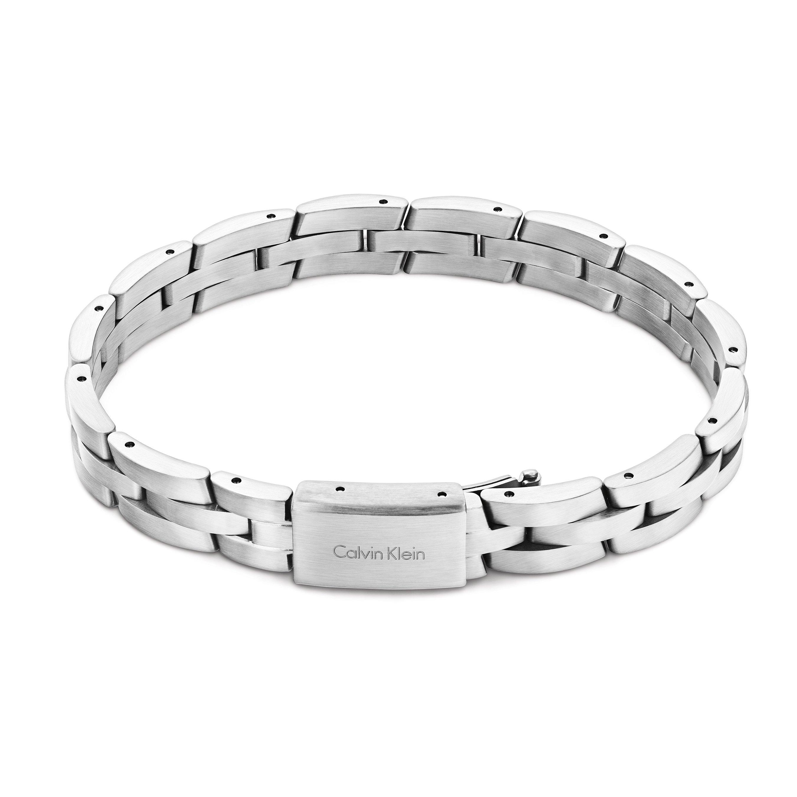 Calvin Klein Men's Gents Brushed Stainless Steel Bracelet - Silver