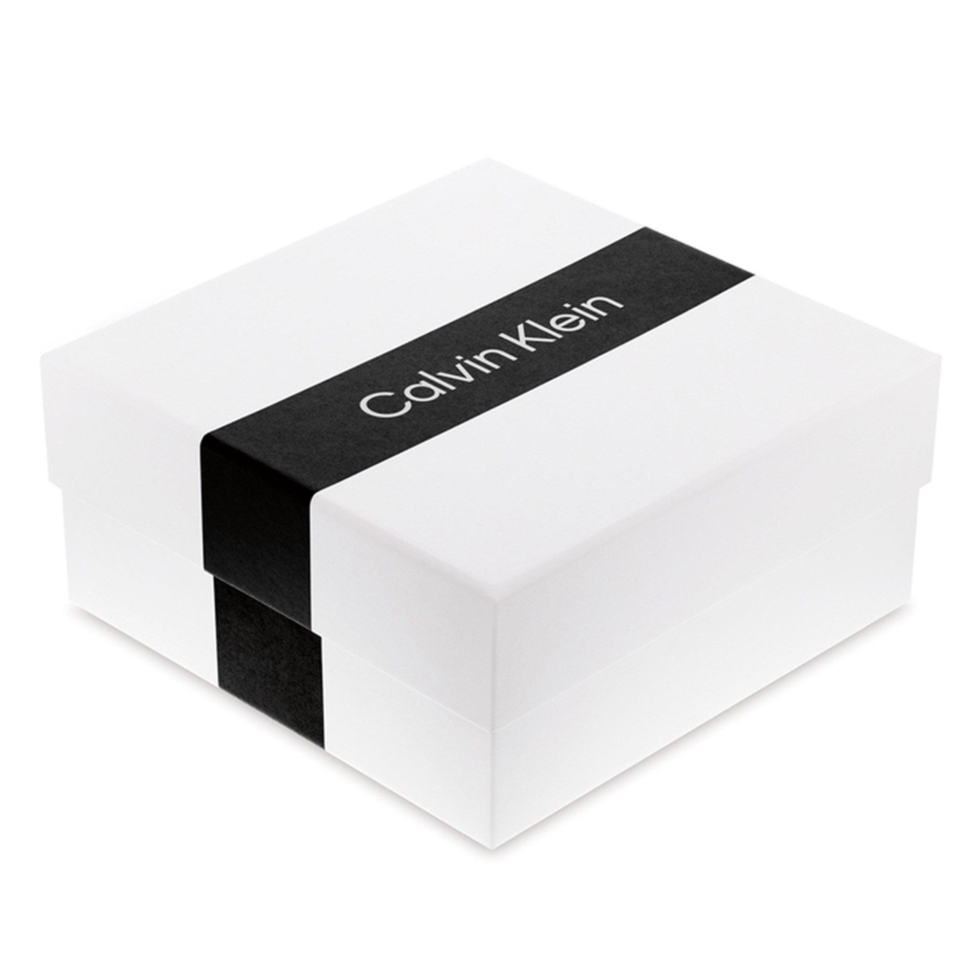 CG - Calvin Klein - Ladies Calvin Klein brushed yellow gold crystal earrings - 2