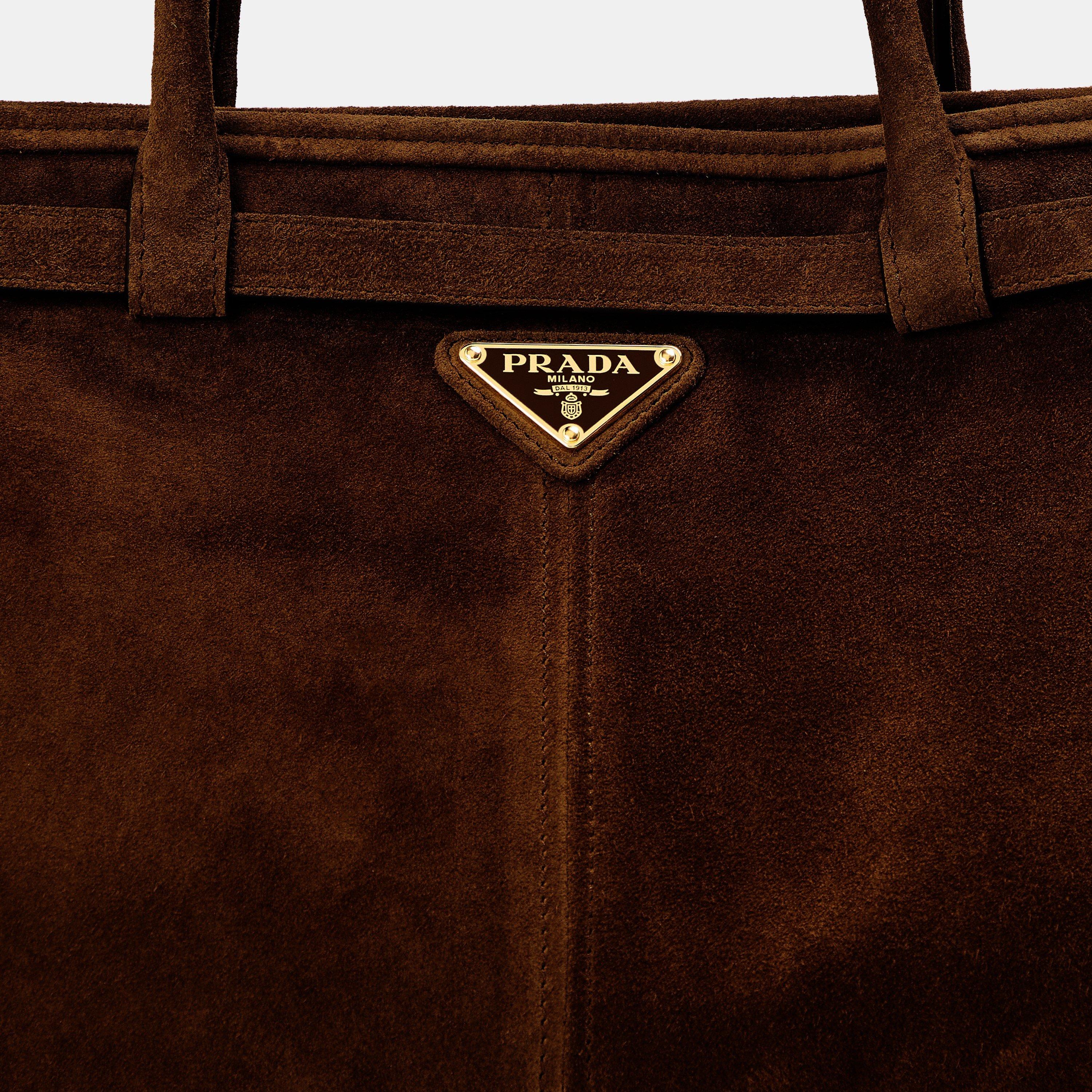 Cacao - Prada - Women's Large Bonnie Shoulder Bags - 4