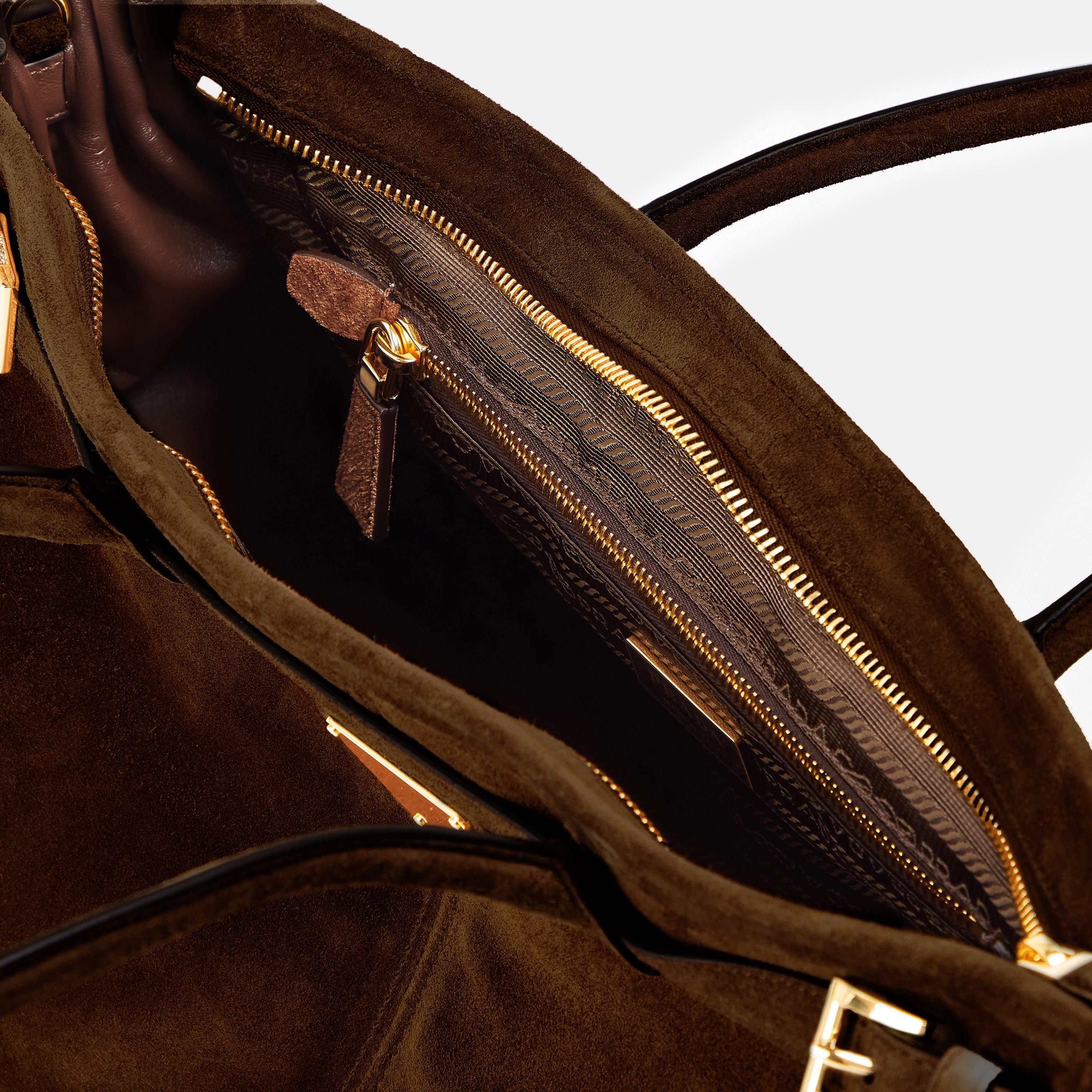 Cacao - Prada - Women's Large Bonnie Shoulder Bags - 5