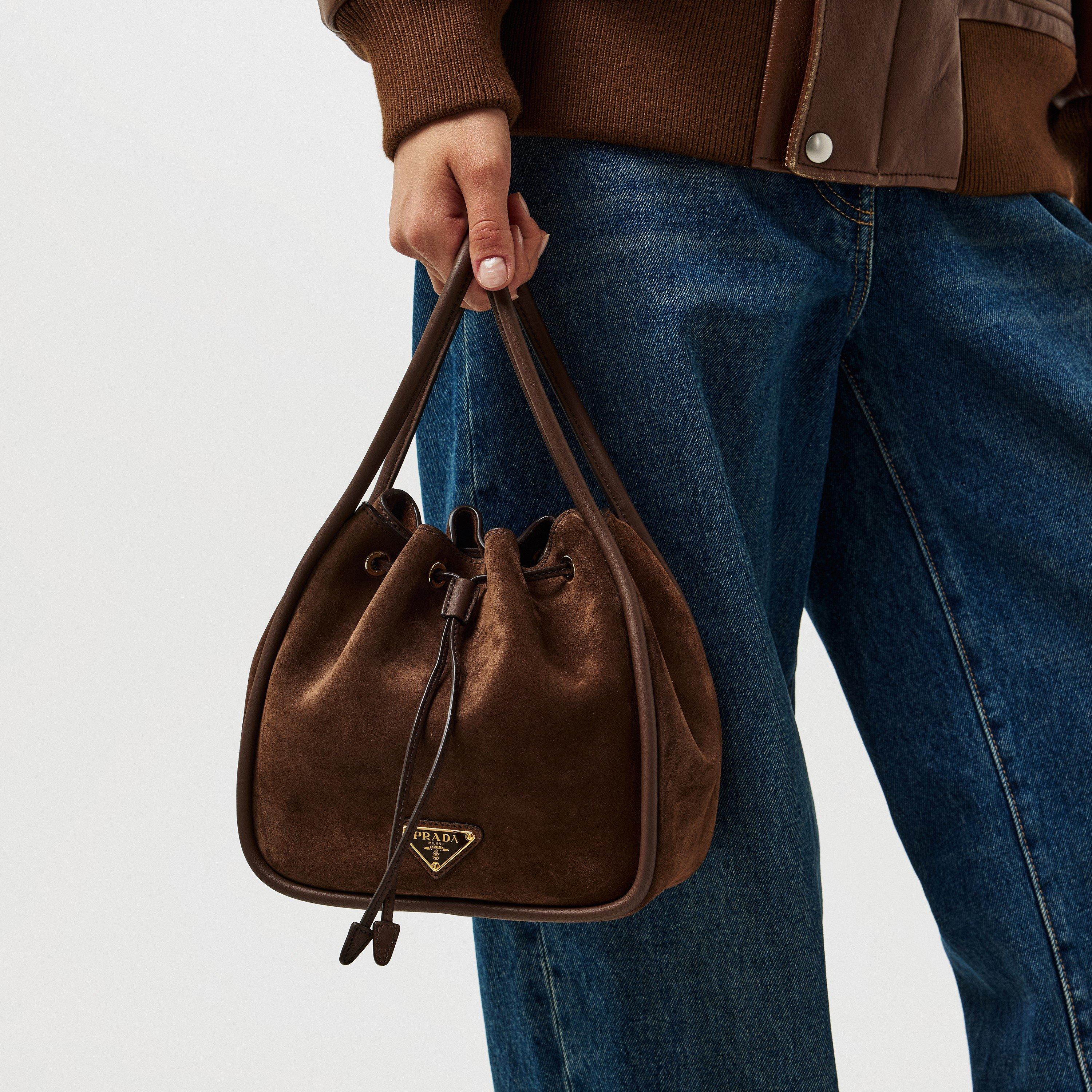 Cacao - Prada - Women's Bucket Bag - 3