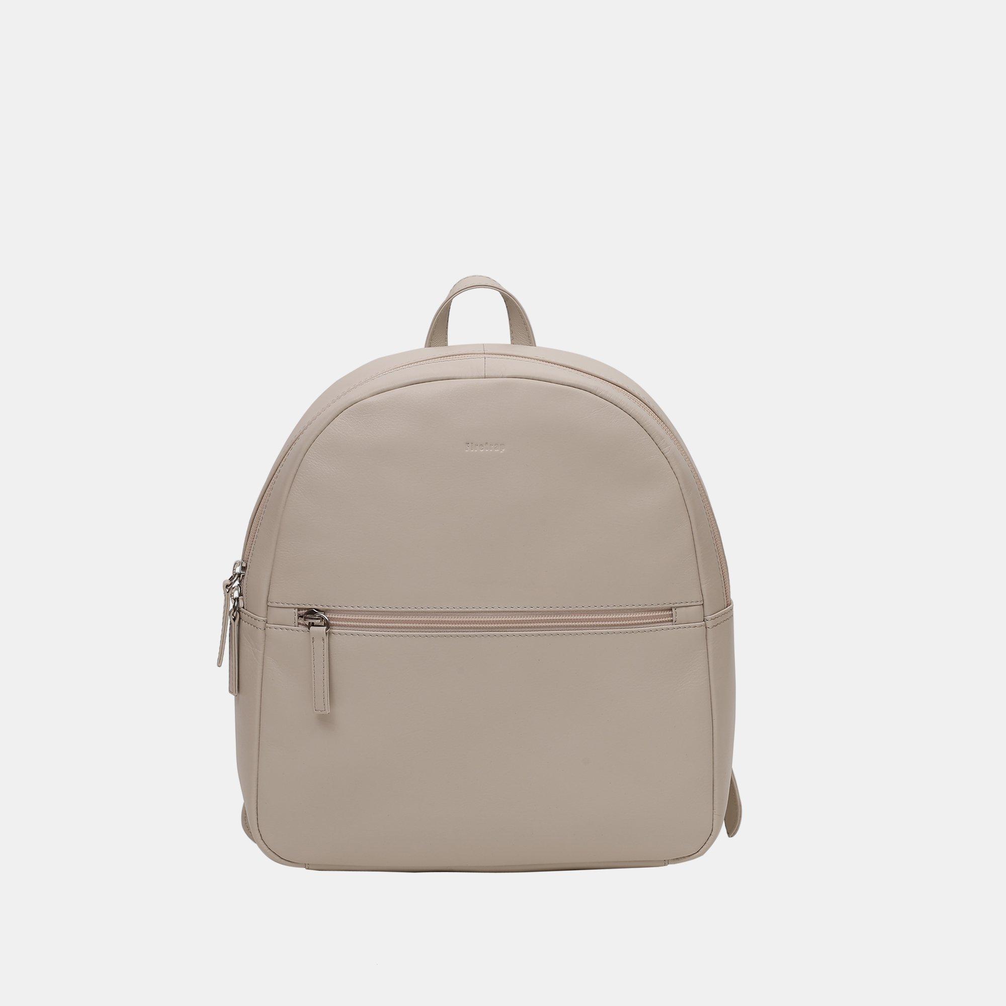 Leather Zip Backpack