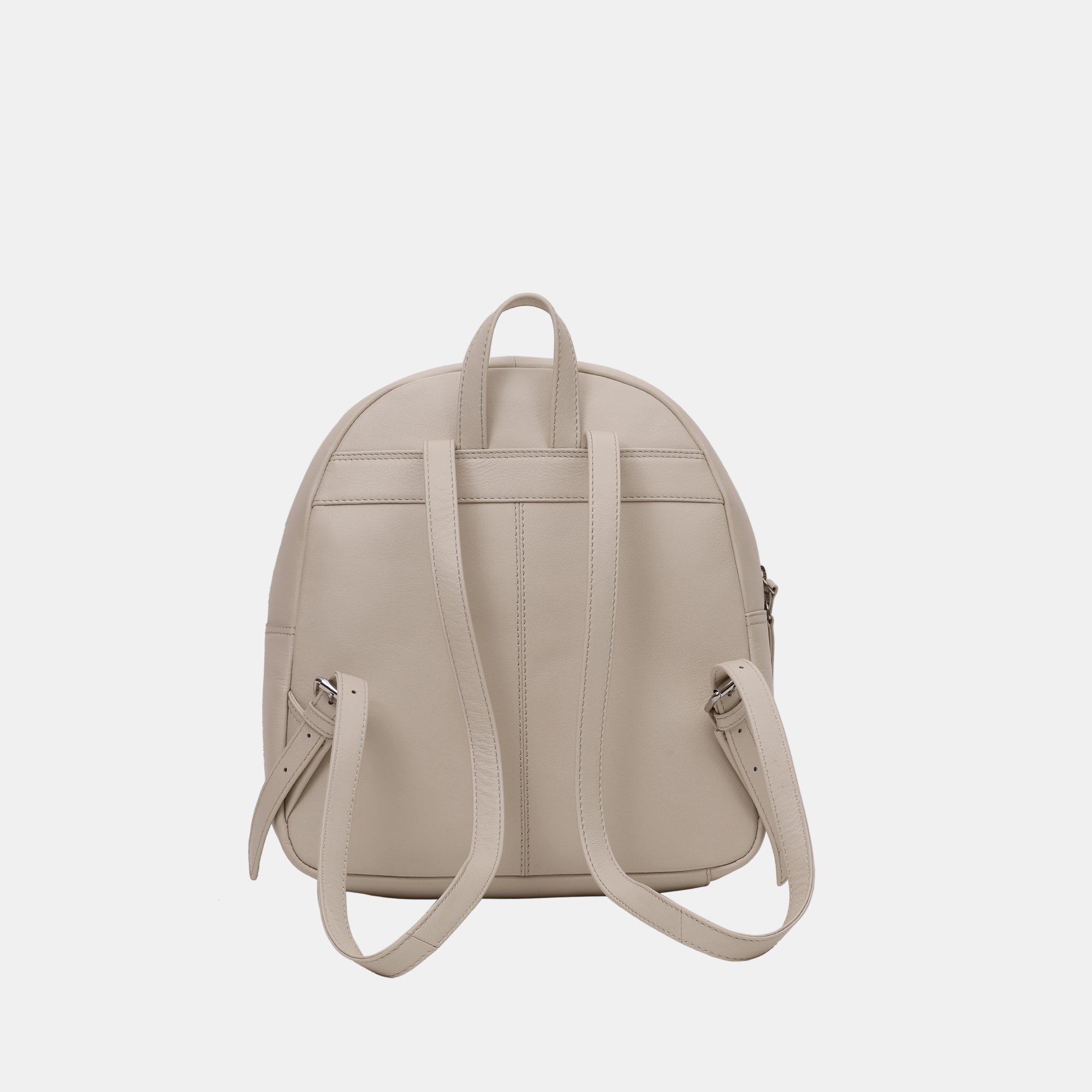 Optic Grey - Firetrap - Leather Zip Backpack - 3