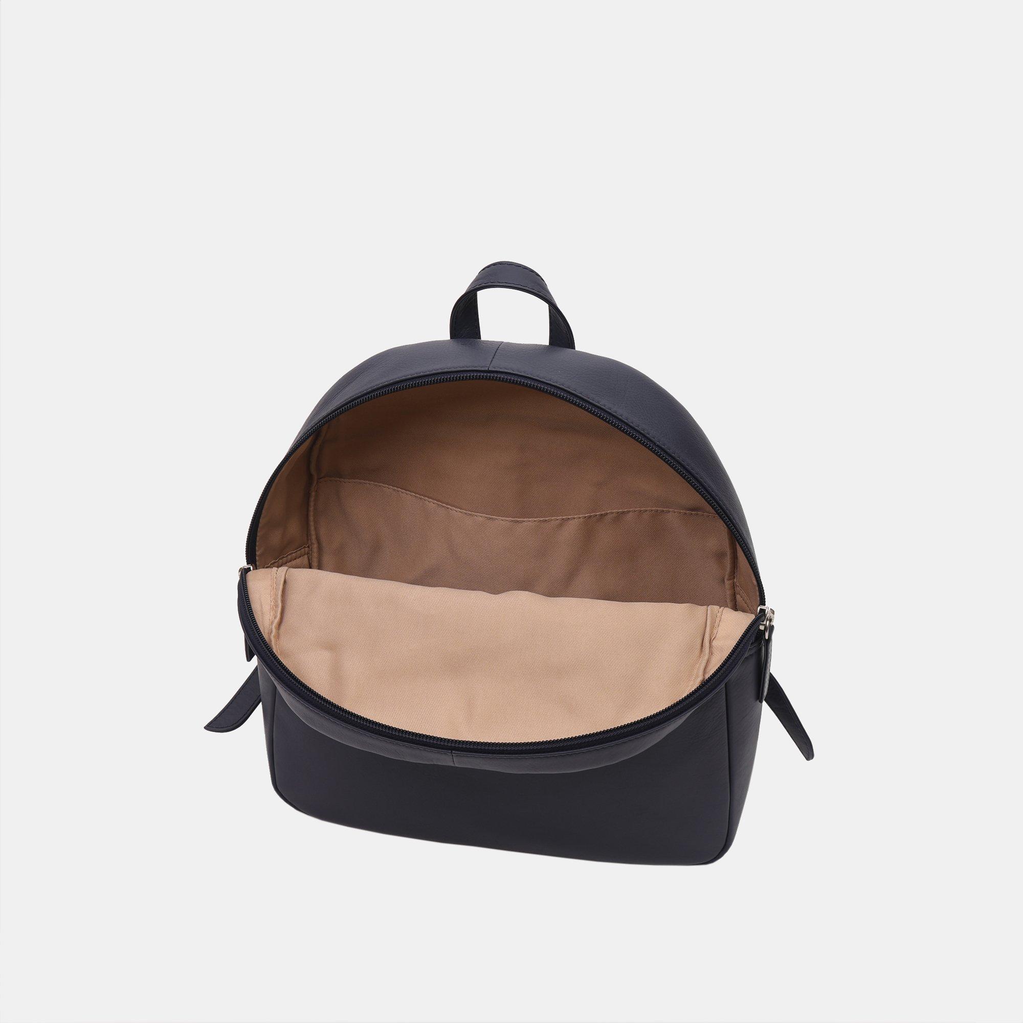 Classic Navy - Firetrap - Leather Zip Backpack - 4