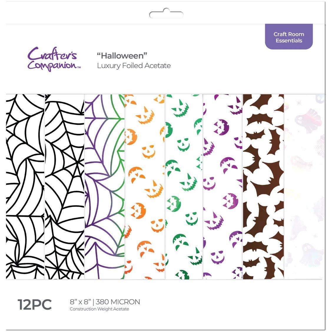 Multi - Crafters Companion - Luxury Foiled Acetate Pack - Halloween 8 x 8