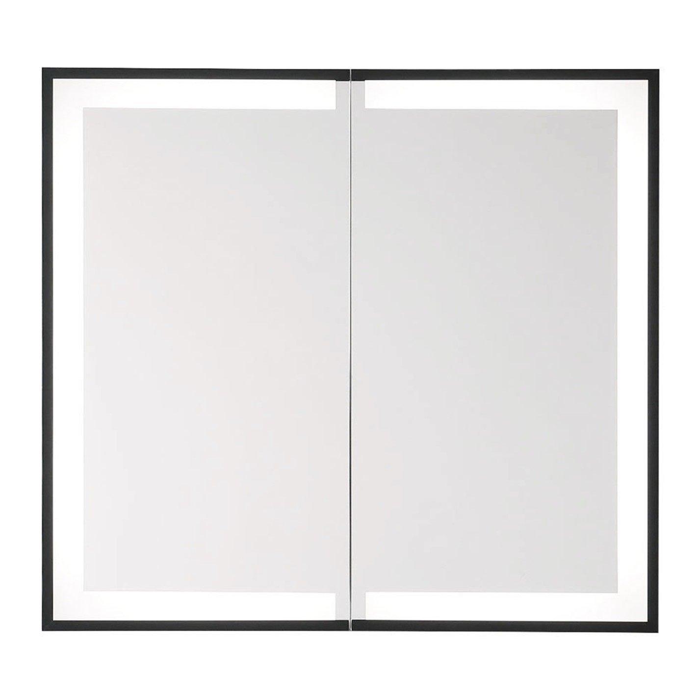 Black - Kabinet UK - LED Mirror Cabinet with Double-Sided Door - 2