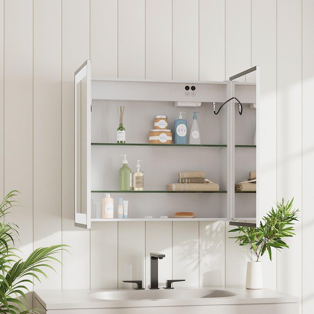 Black - Kabinet UK - LED Mirror Cabinet with Double-Sided Door - 5