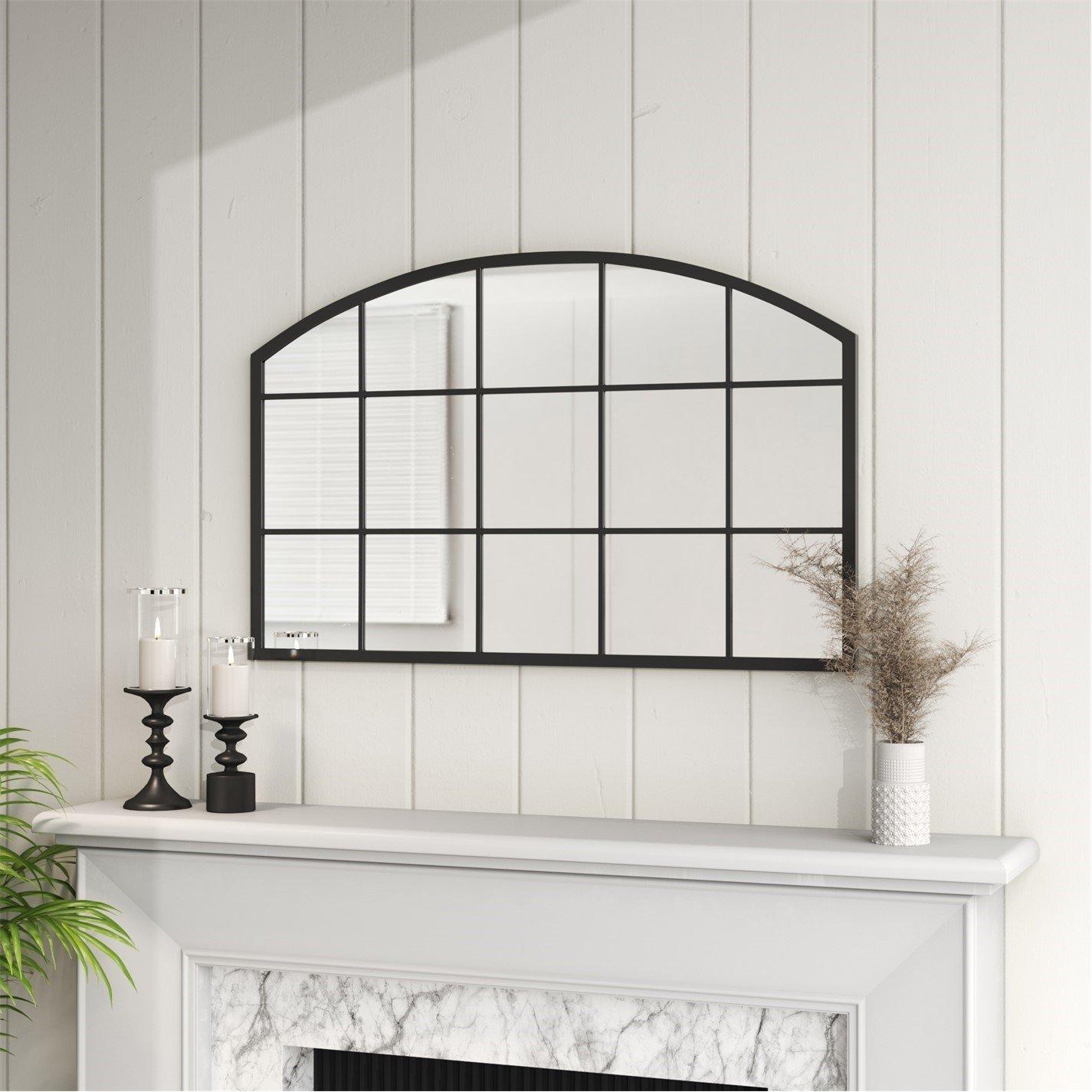 Black - Kabinet UK - Metal Arched Wall Mirror - 2
