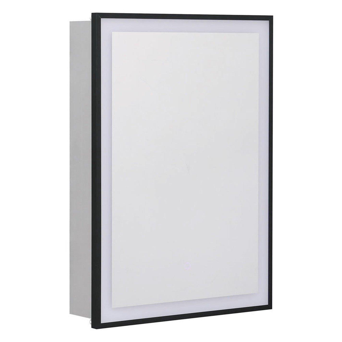 Black - Kabinet UK - Surface-Mount LED Mirror Cabinet with Single Door - 4