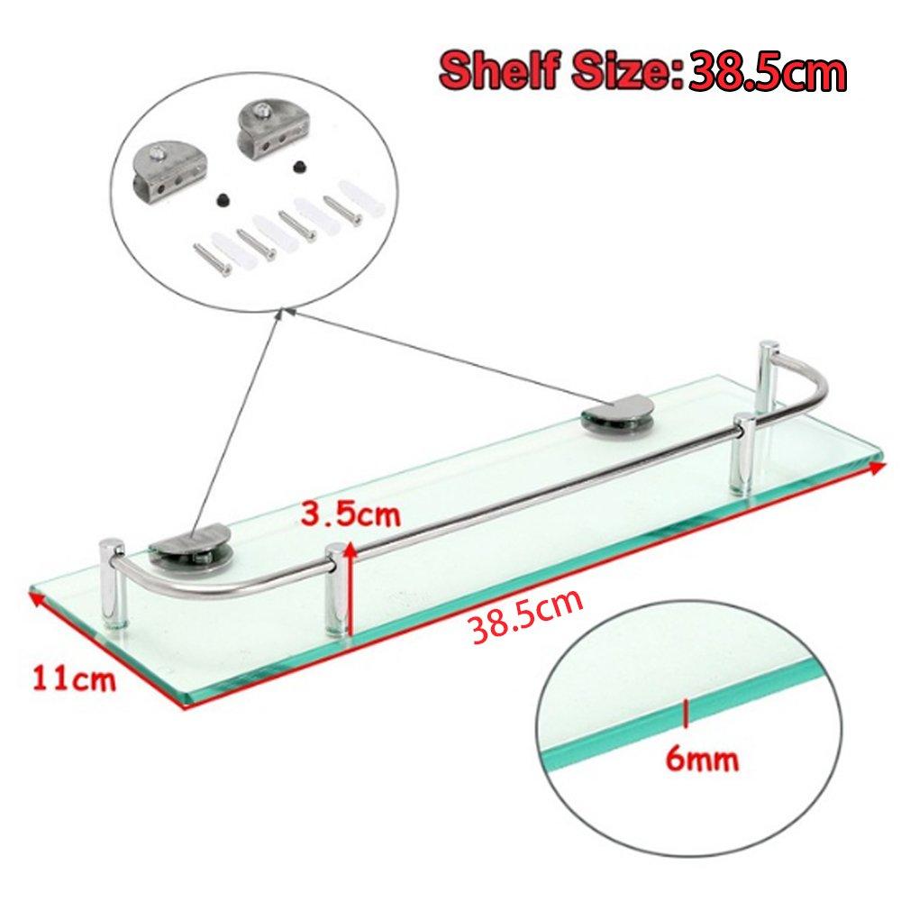 LIFE IDEAS | Tempered Glass Bathroom Storage Rack 40cm | Racks | FRASERS