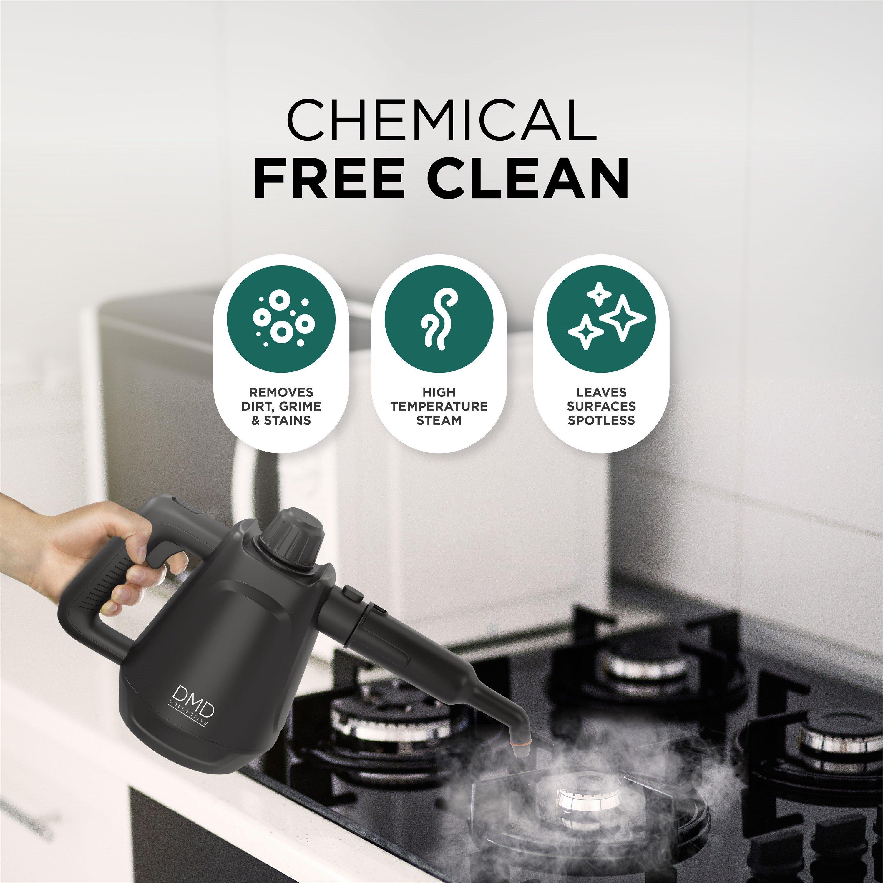 Black - DMD Collective - 9-Piece Handheld Steam Cleaner Kit - 3