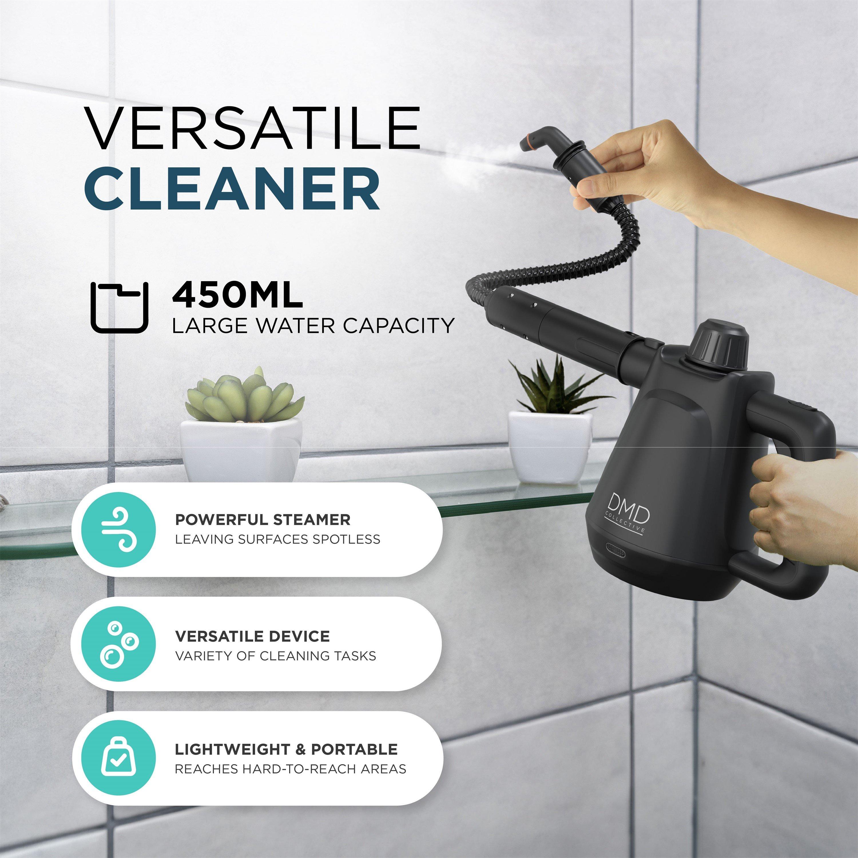 Black - DMD Collective - 9-Piece Handheld Steam Cleaner Kit - 5