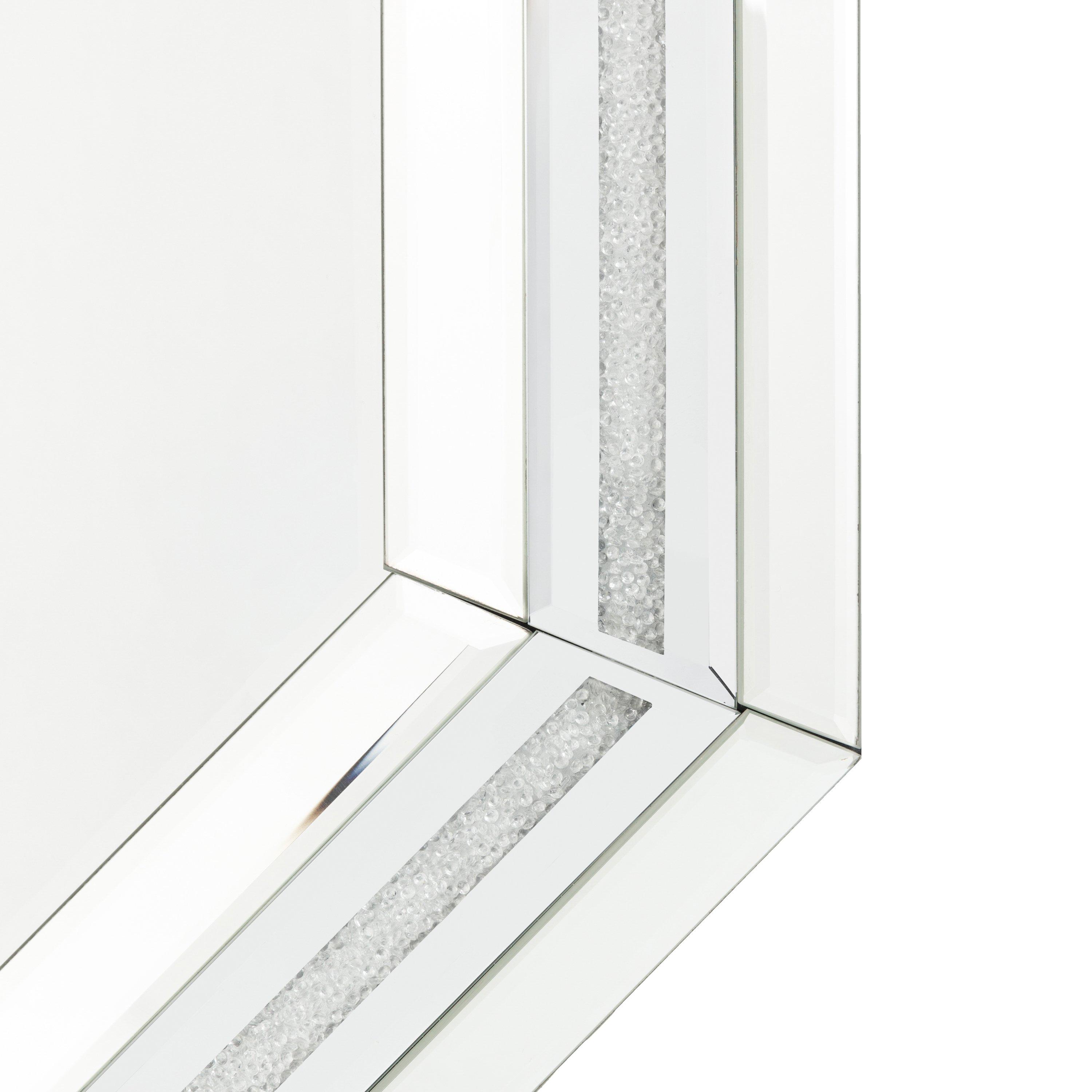 Silver - Gallery - Large Sparkle Wall Mirror - 4