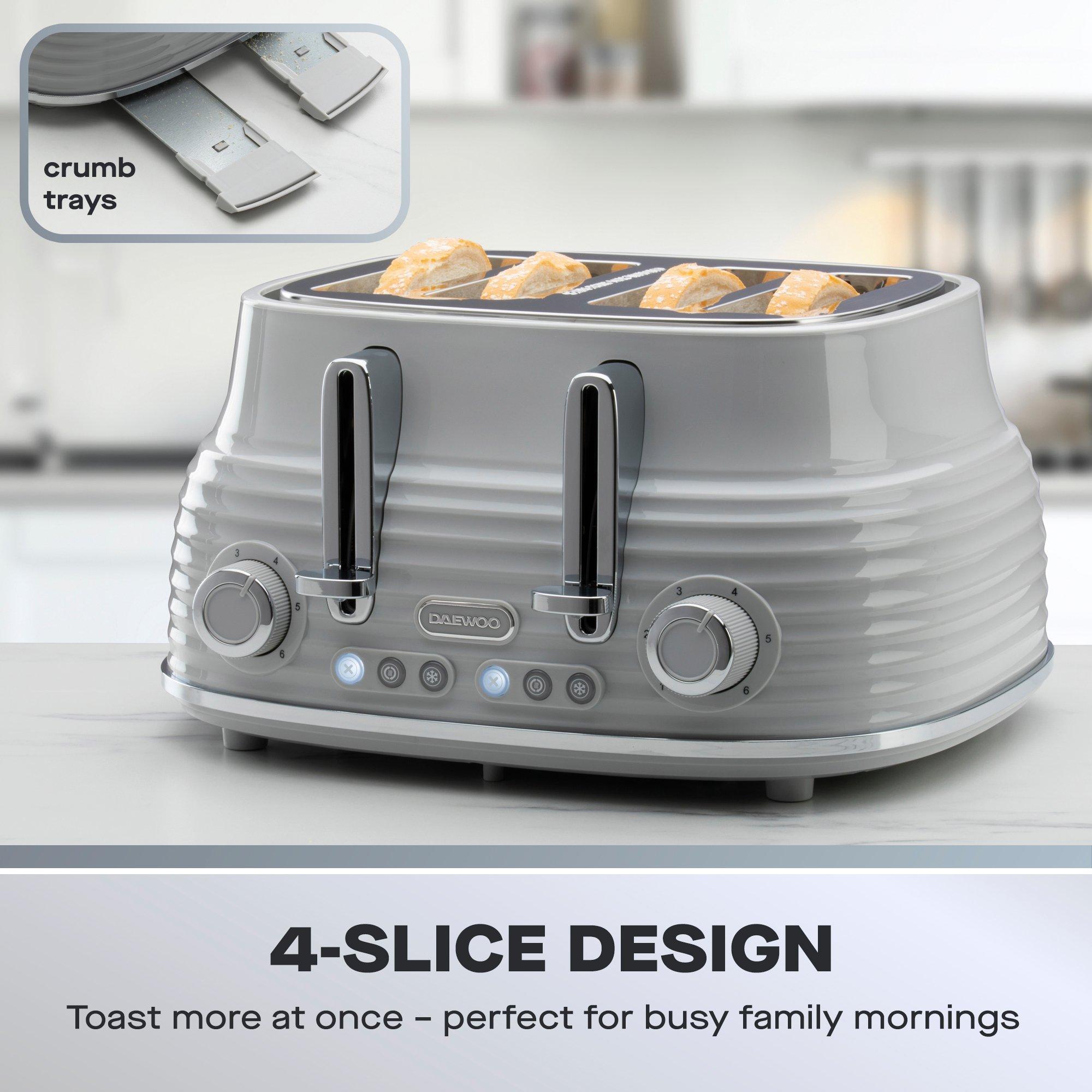 Grey - Daewoo Electricals - SIENNA KETTLE & TOASTER BUNDLE GREY - 4