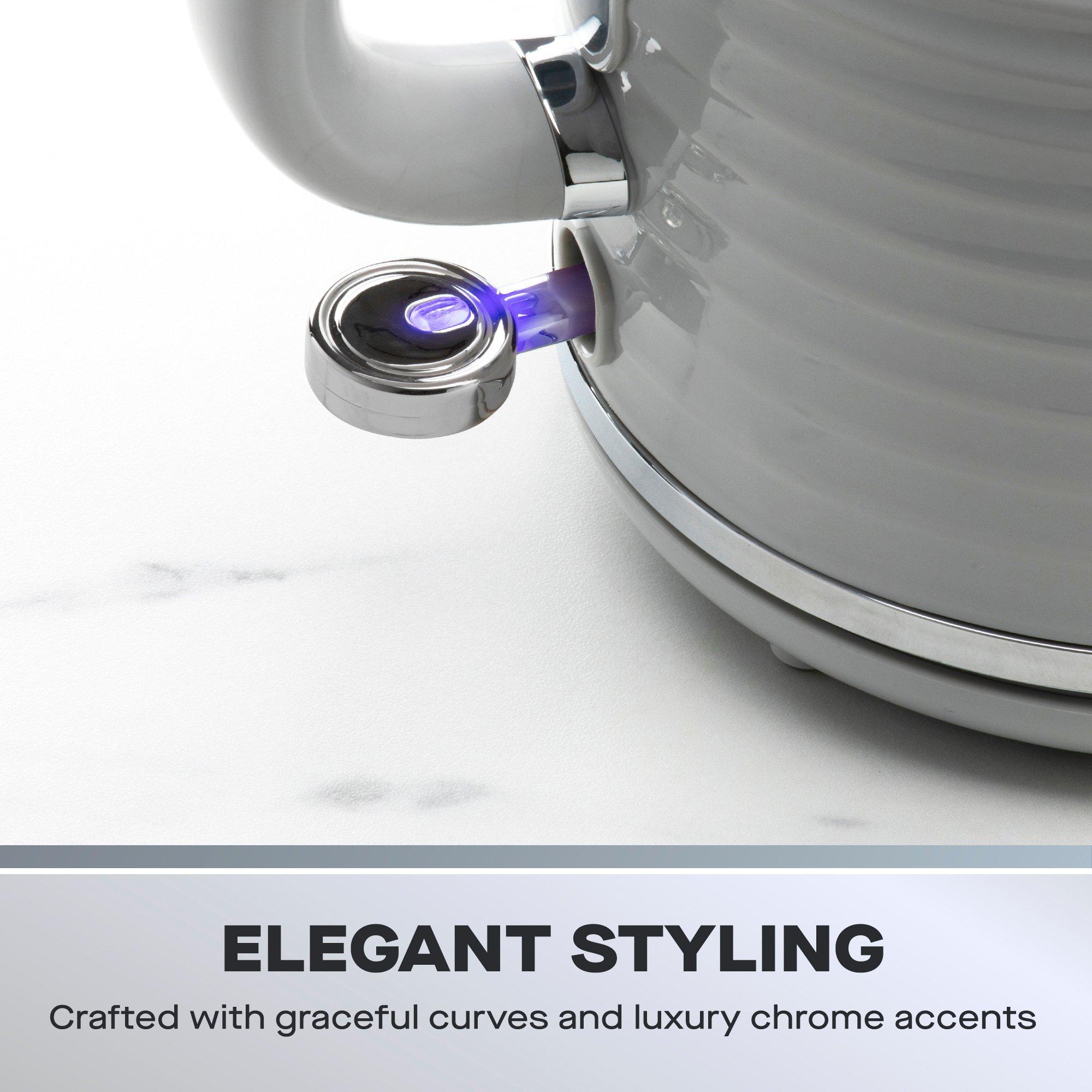 Grey - Daewoo Electricals - SIENNA KETTLE & TOASTER BUNDLE GREY - 5