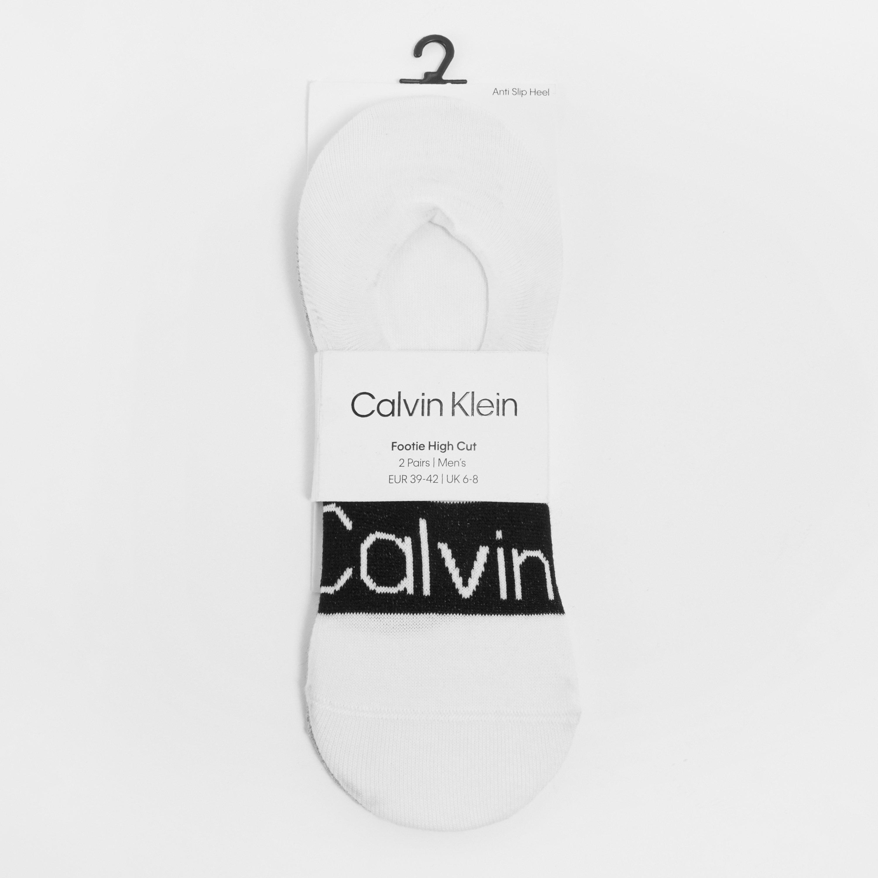 Bianco - Calvin Klein - Men's Logo Liner Invisible Socks - 2
