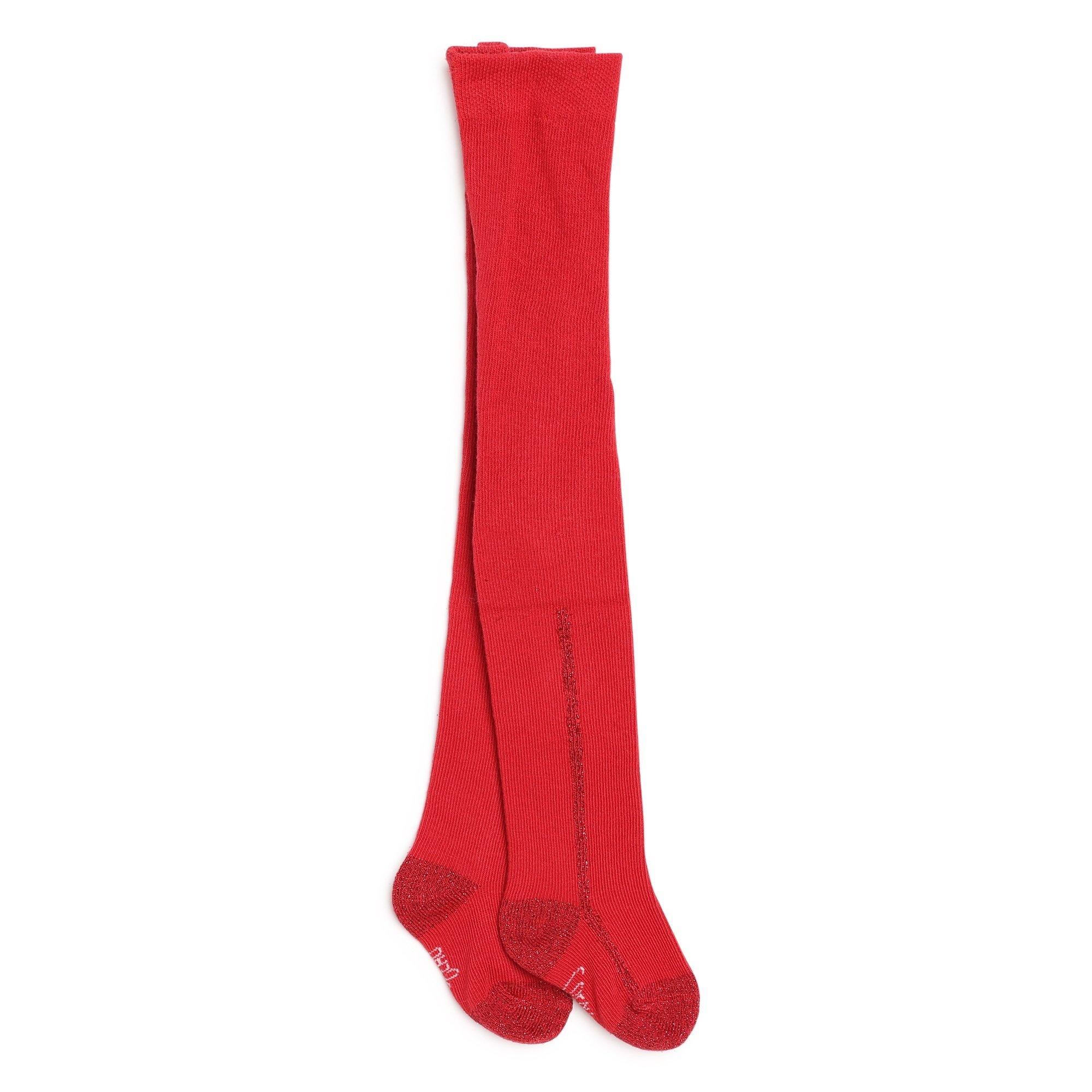 Dark Red - Carrement Beau - Kids' Patterned Tights