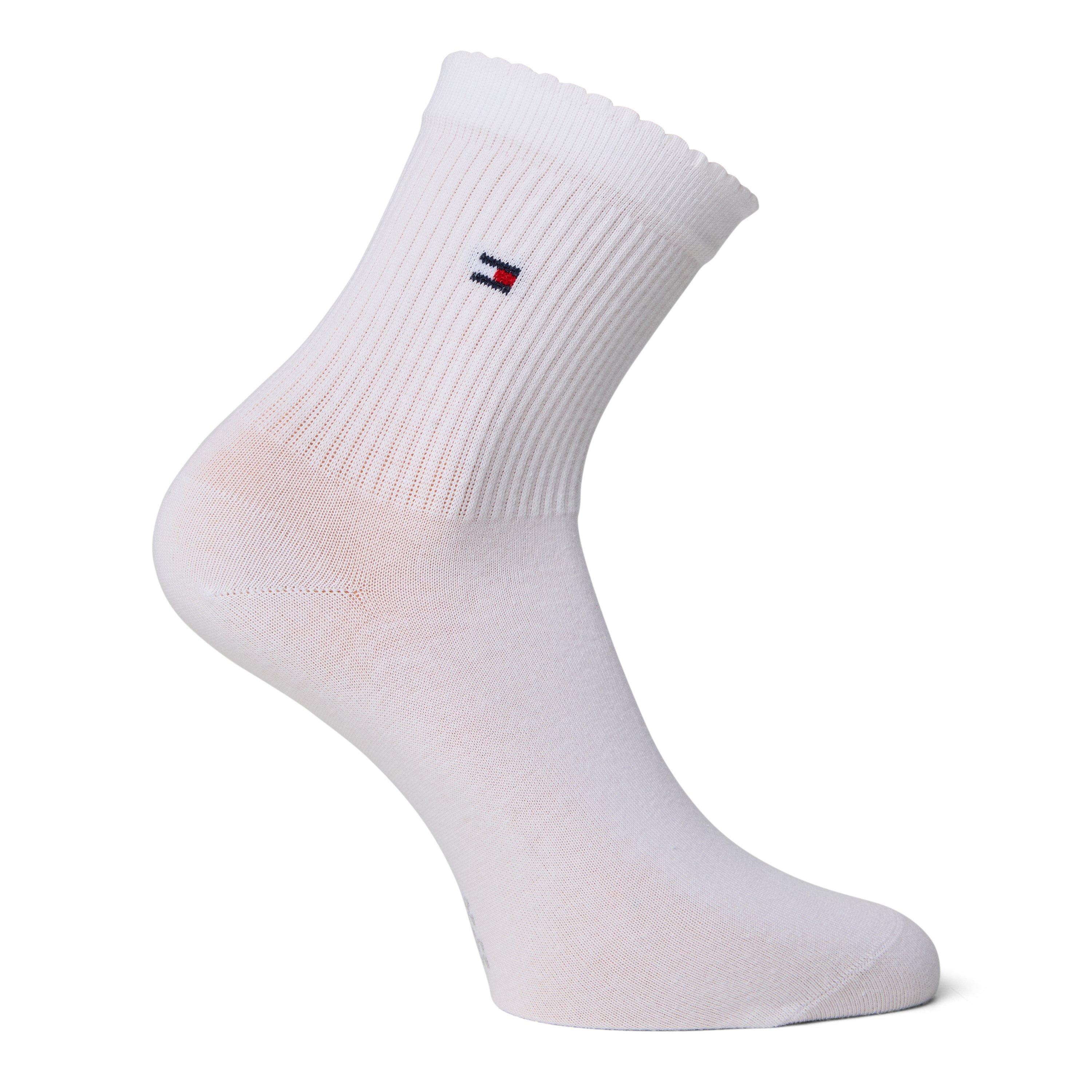 Bianco - Tommy Hilfiger - Women's Ribbed Logo Ankle Socks - 2