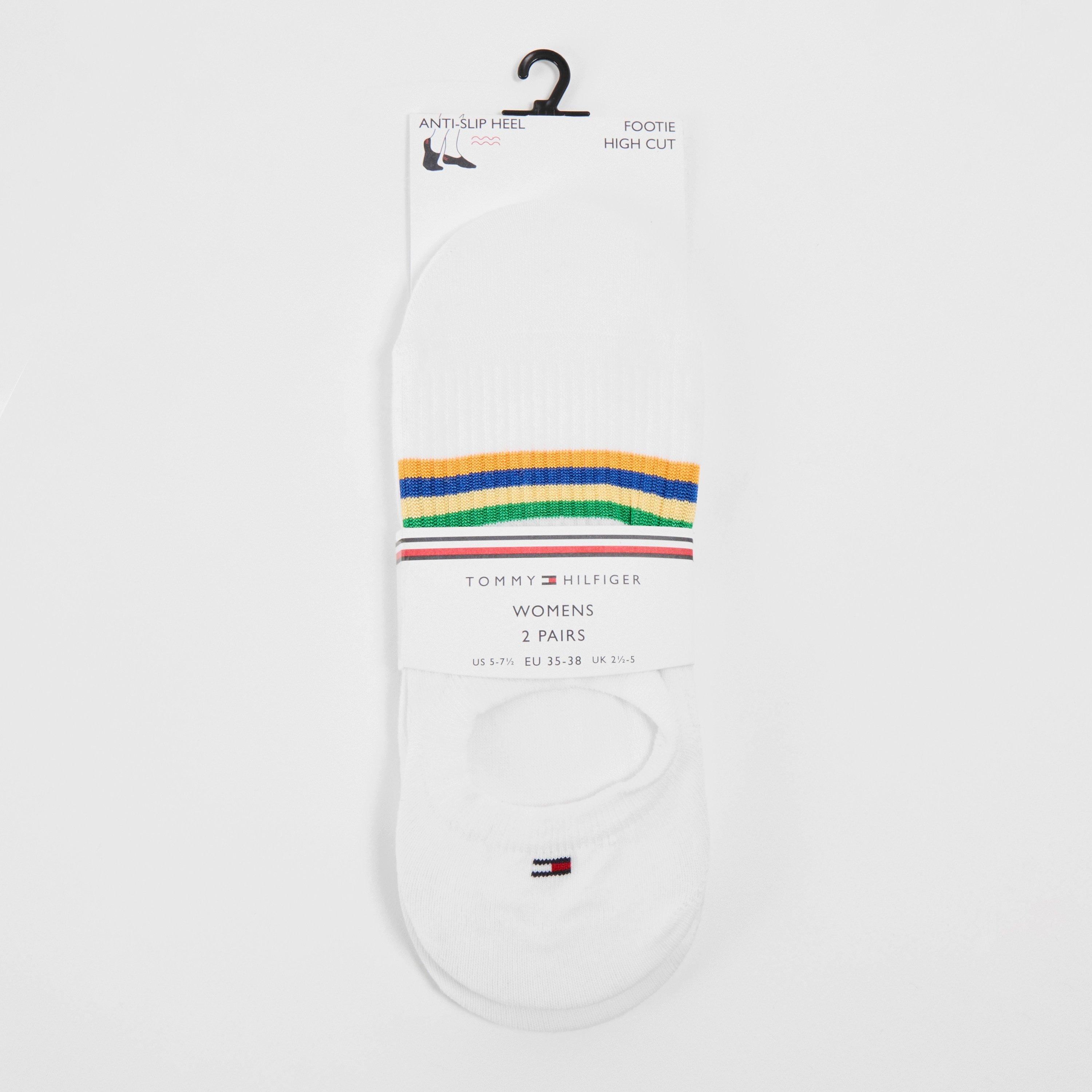 White - Tommy Hilfiger - Women's Liner Invisible Socks - 2