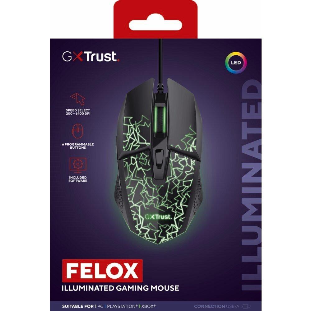 Black - Trust - Felox Gaming Mice - 6