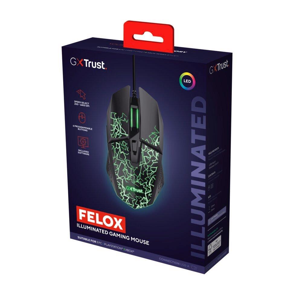 Black - Trust - Felox Gaming Mice - 7