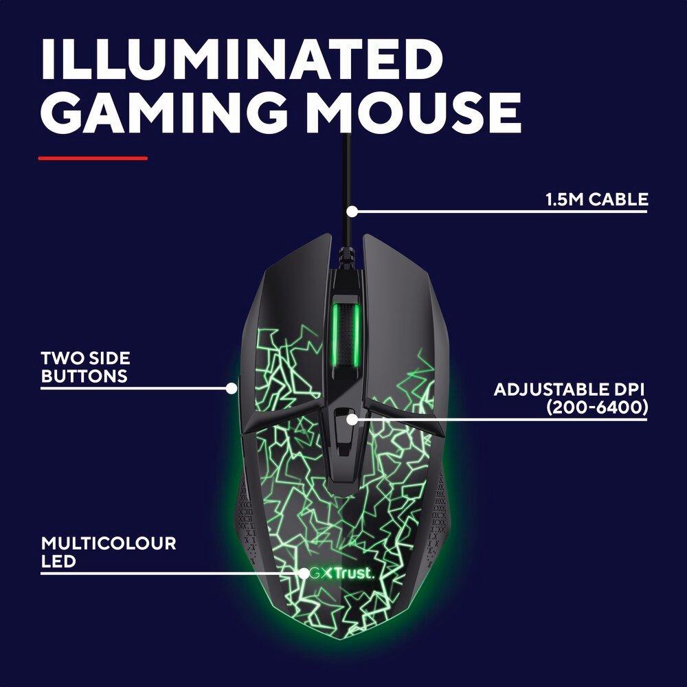 Black - Trust - Felox Gaming Mice - 8
