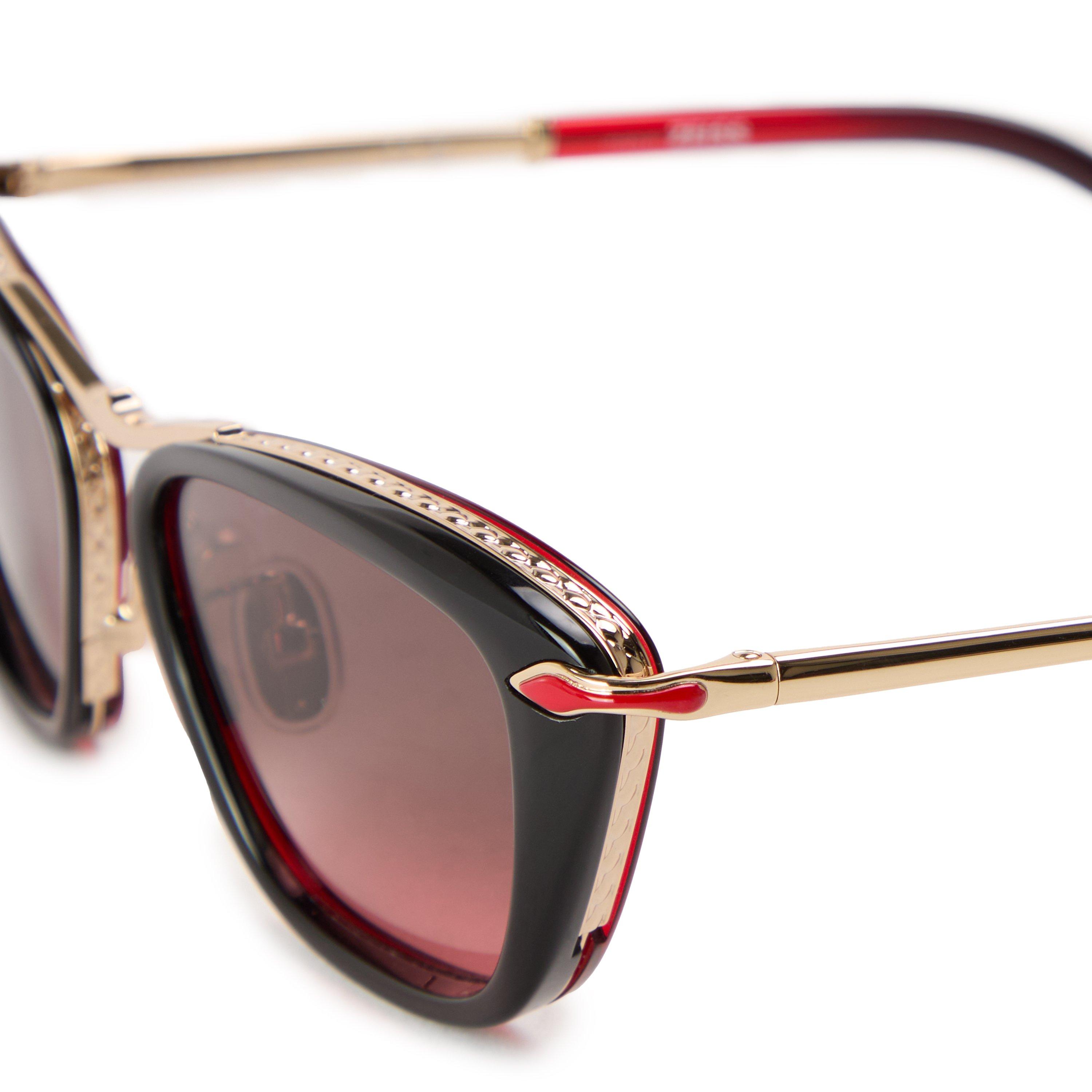Black/Smoke - Christian Louboutin - Women's Cat Eye Sunglasses - 4