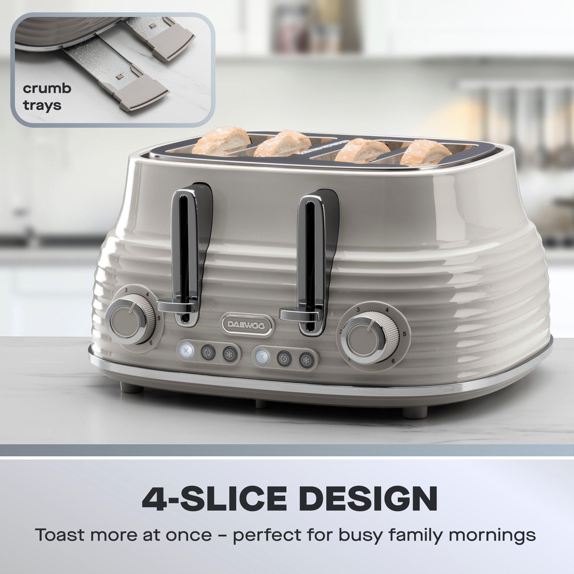 Taupe - Daewoo Electricals - SIENNA KETTLE & TOASTER BUNDLE TAUPE - 4