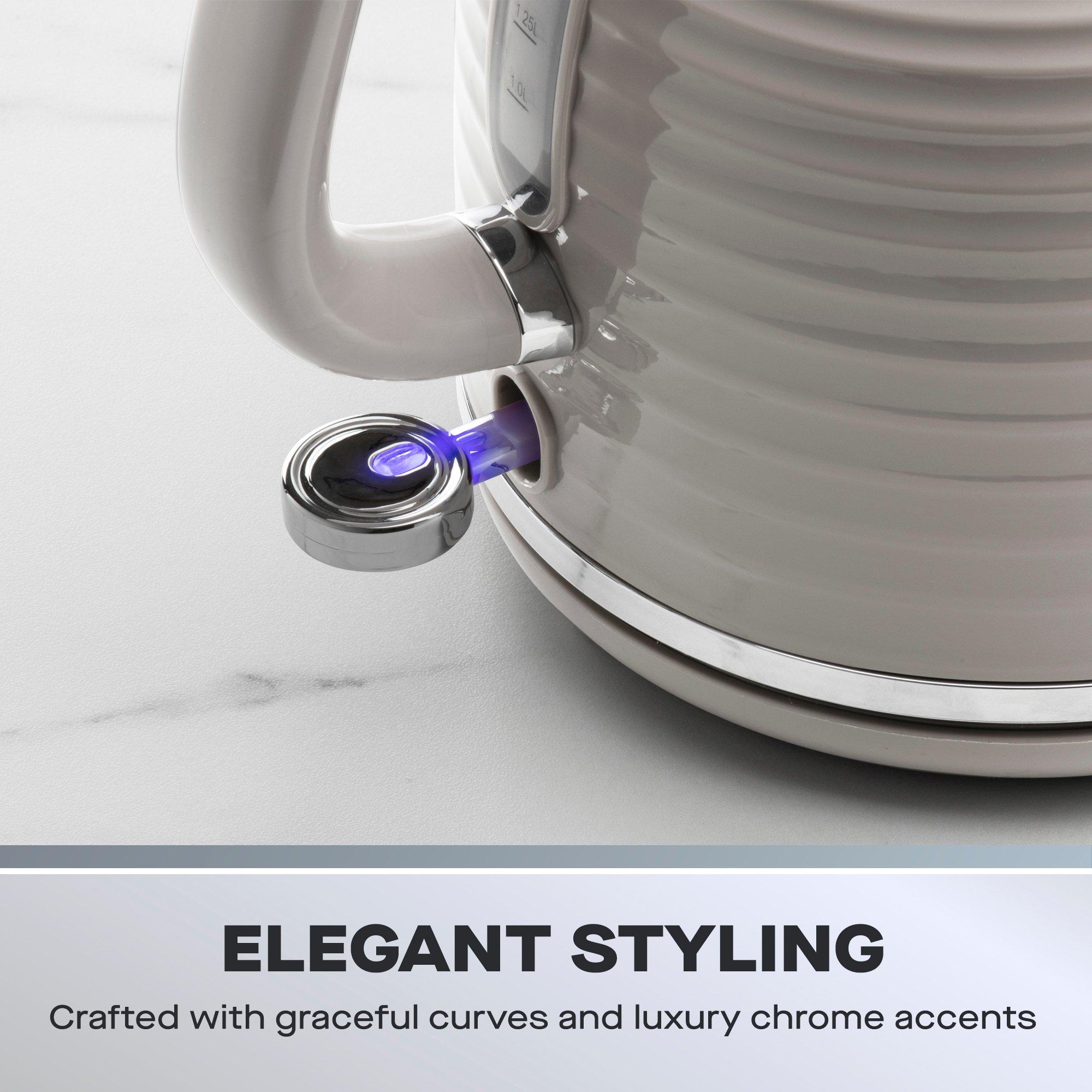 Taupe - Daewoo Electricals - SIENNA KETTLE & TOASTER BUNDLE TAUPE - 5