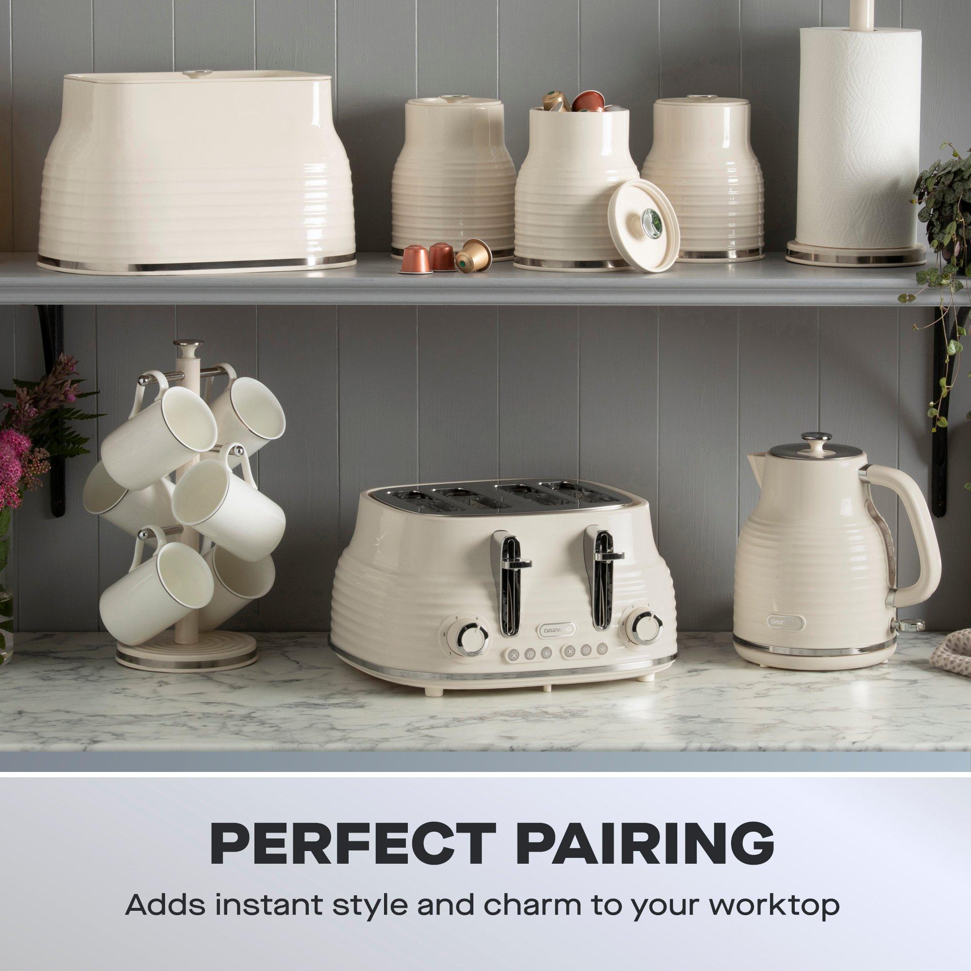 Cream - Daewoo Electricals - SIENNA KETTLE & TOASTER BUNDLE CREAM - 3