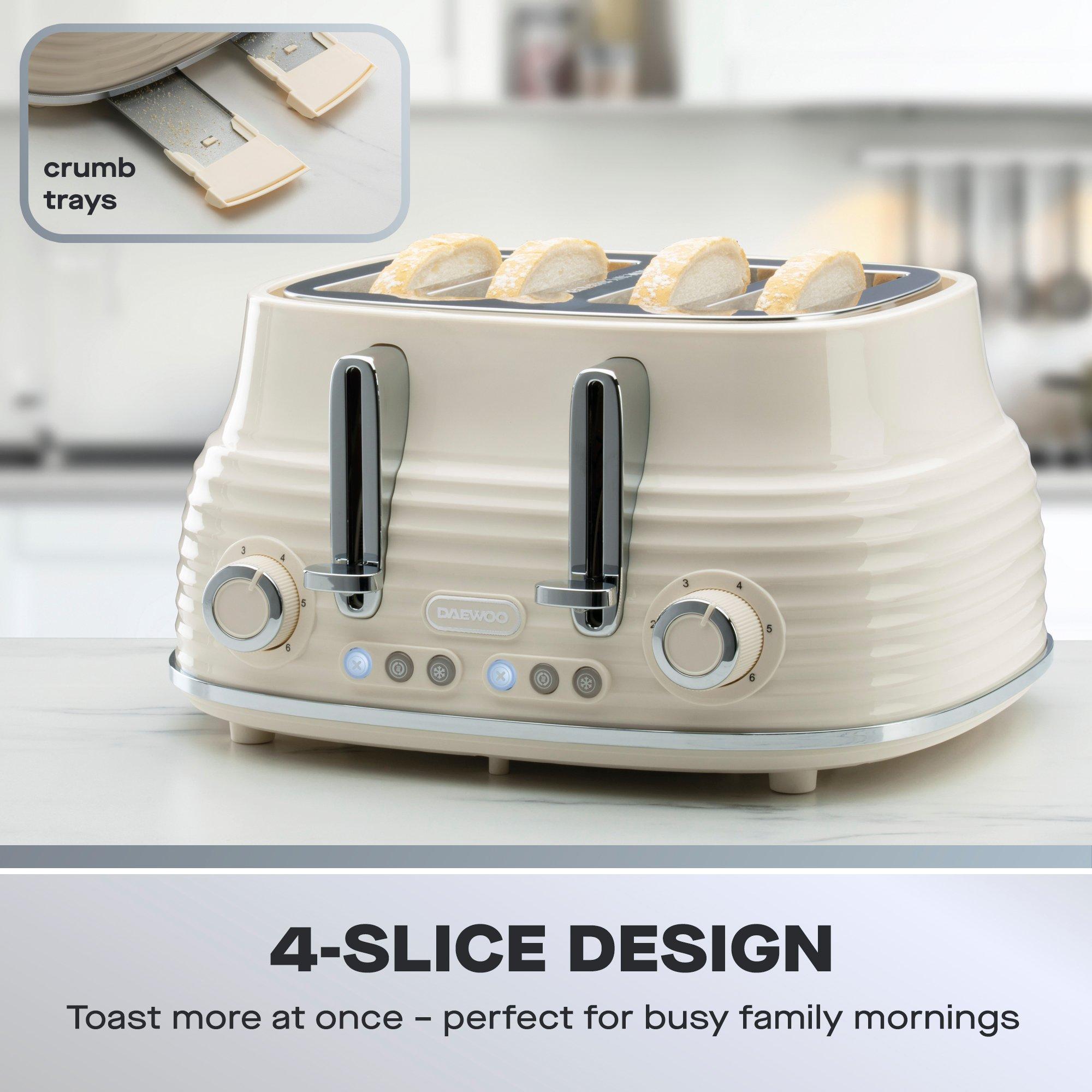 Cream - Daewoo Electricals - SIENNA KETTLE & TOASTER BUNDLE CREAM - 4