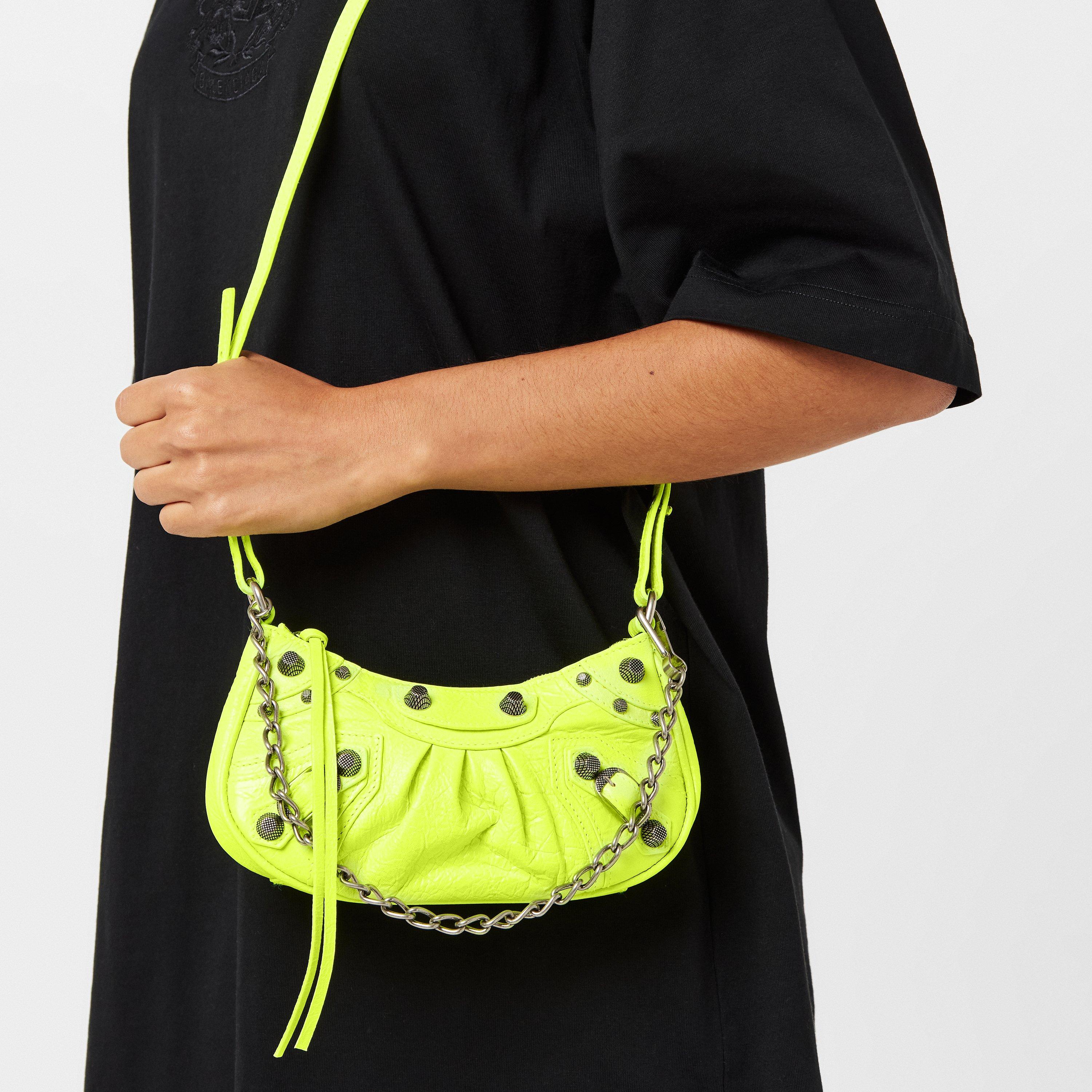 Fluo Yellow - Balenciaga - Mini Le Cagole Shoulder Bag - 3