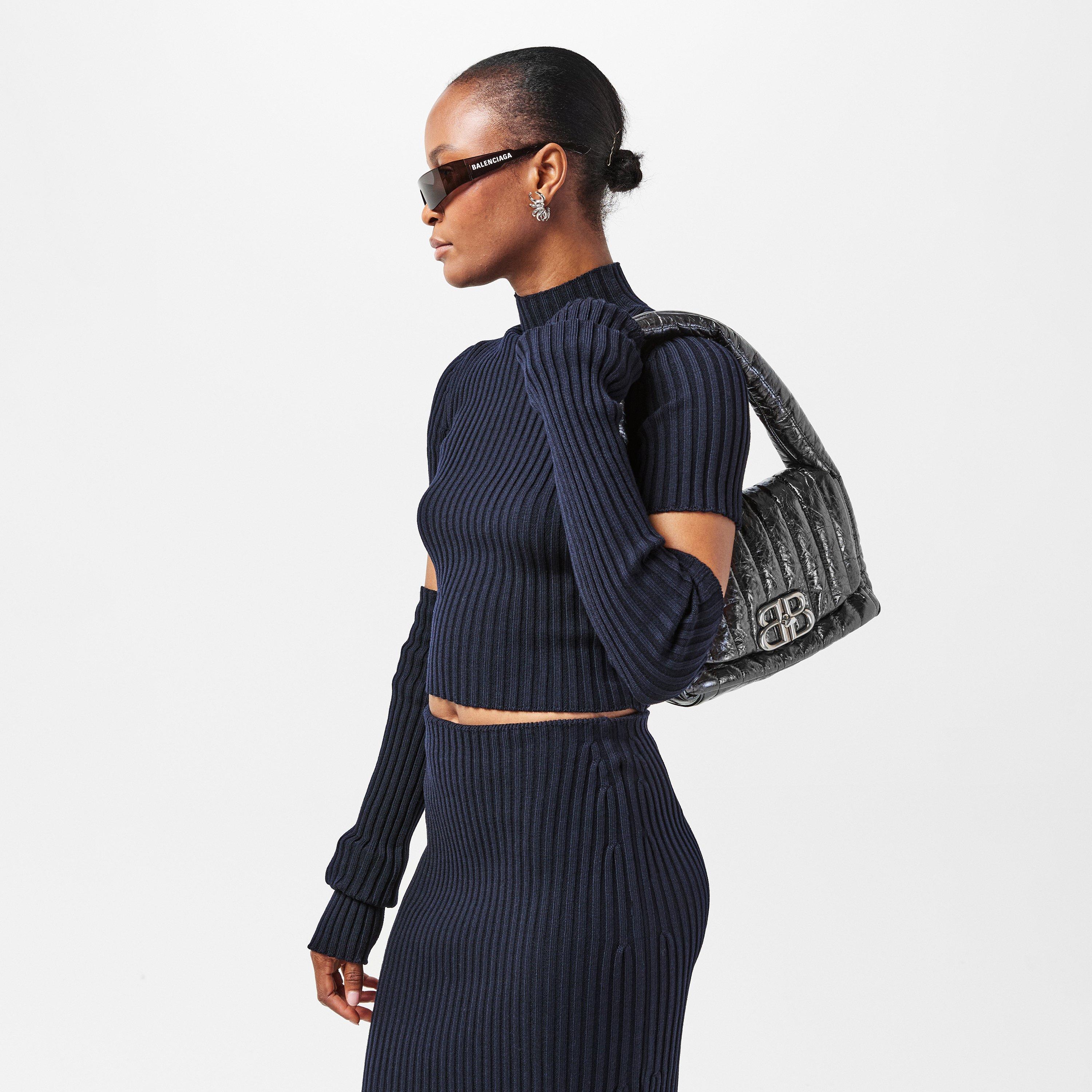 Steel Grey - Balenciaga - Monaco Small Shoulder Bag - 3