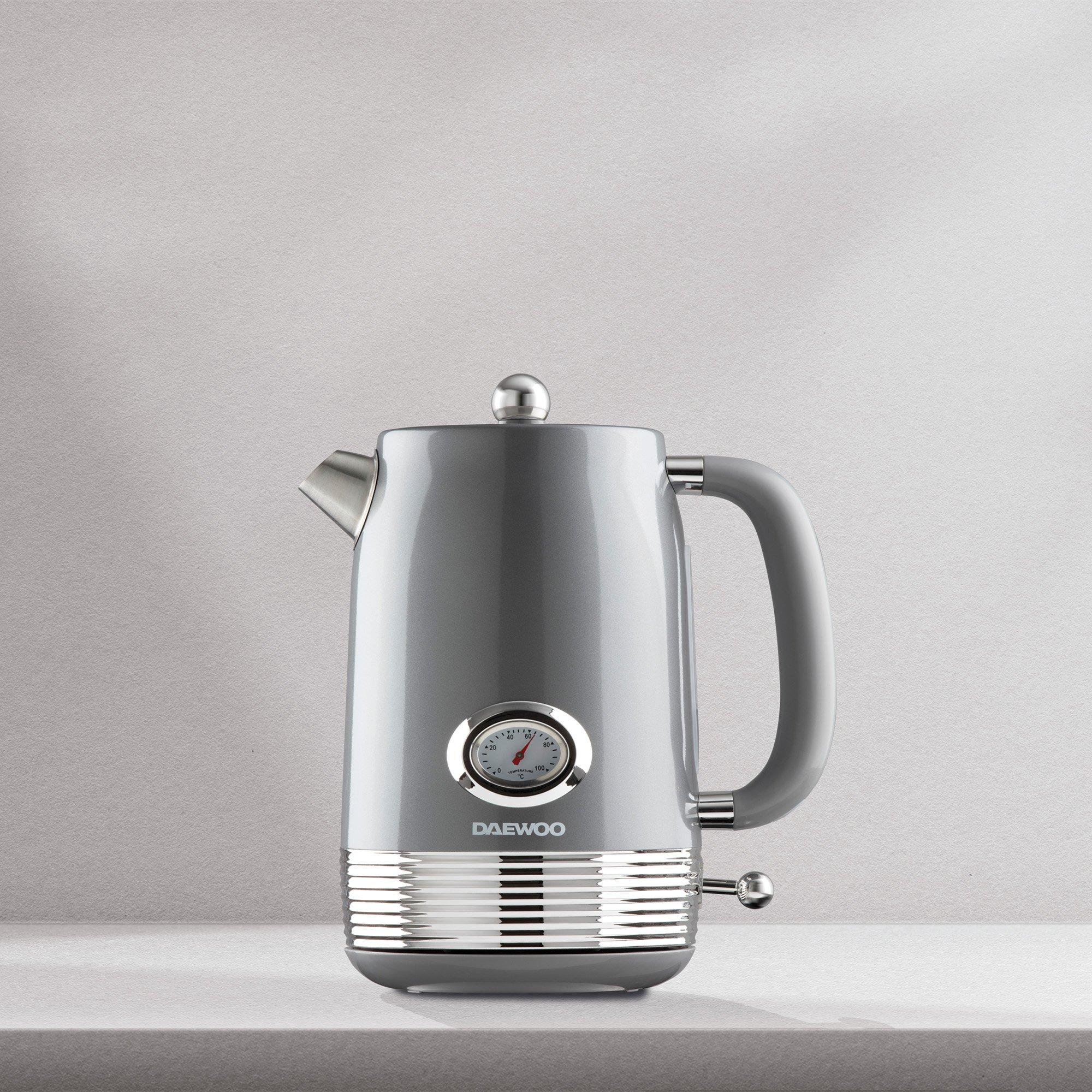 Smoked Grey - Daewoo Electricals - DENVER 1.5L 3kW KETTLE SMOKED GREY - 3