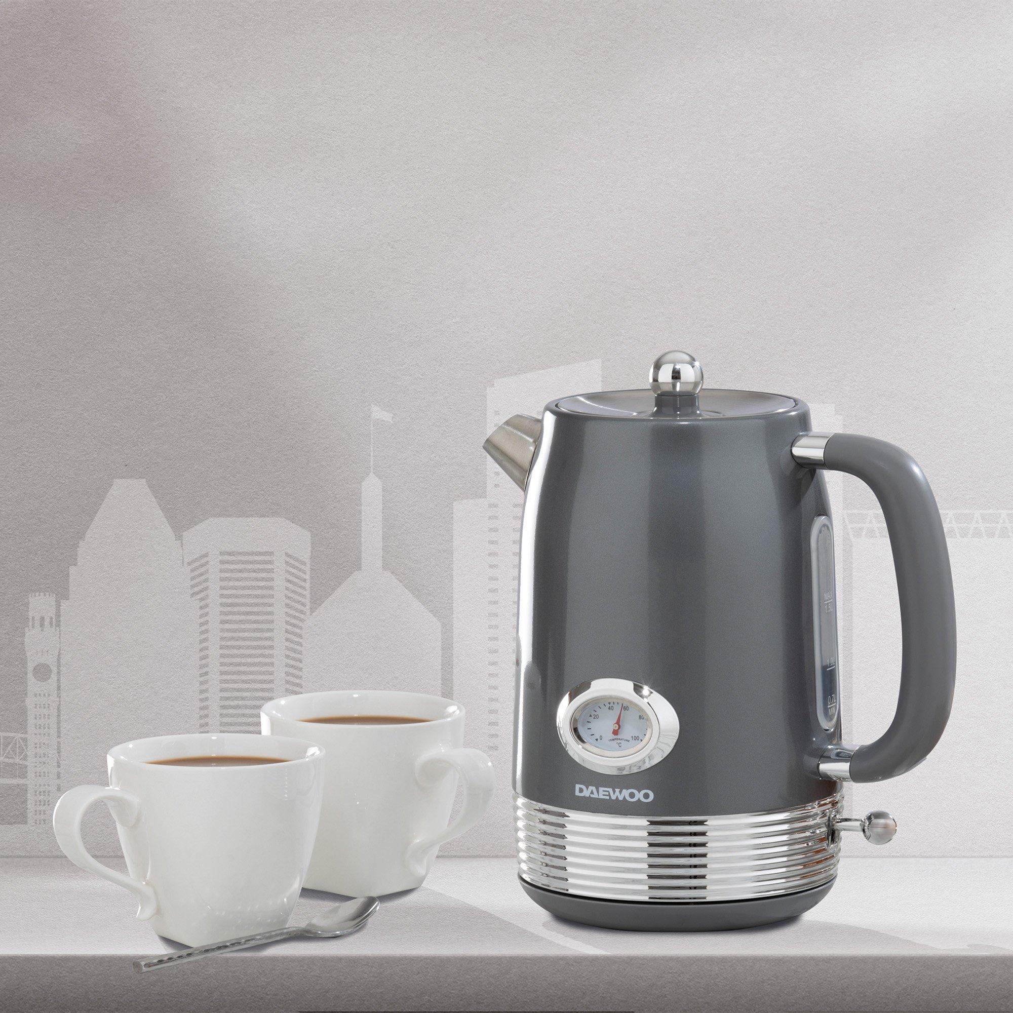 Smoked Grey - Daewoo Electricals - DENVER 1.5L 3kW KETTLE SMOKED GREY - 4