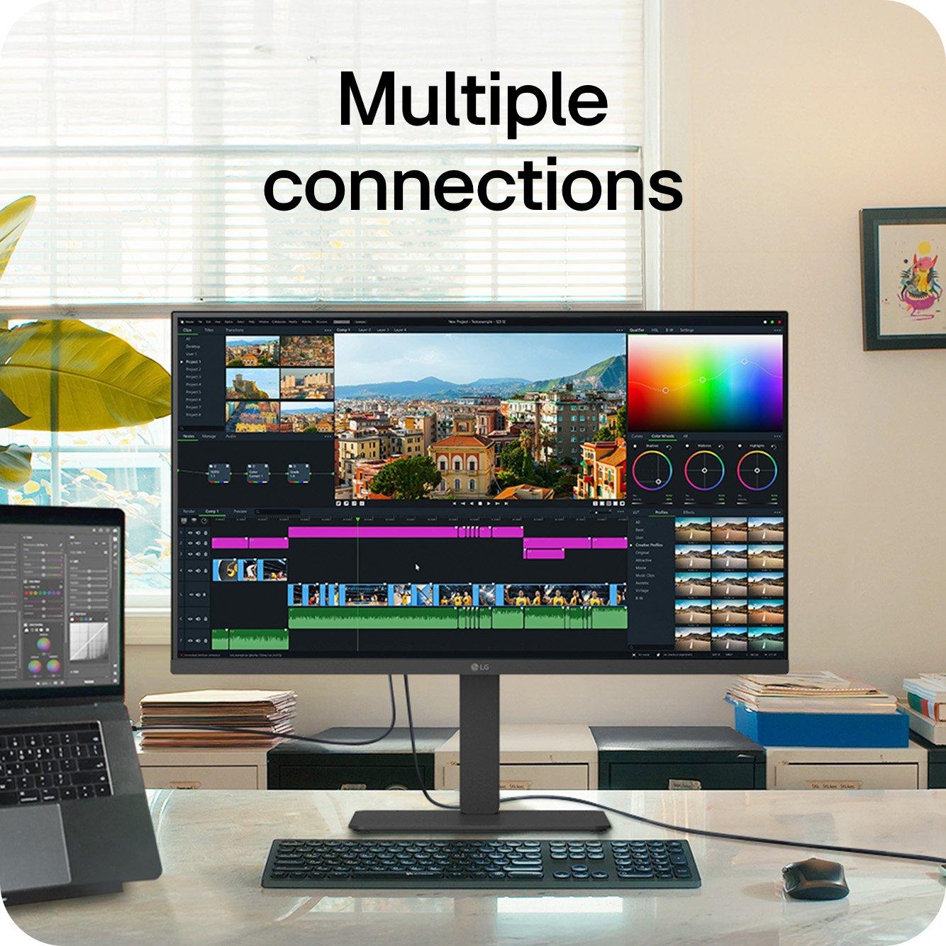 Sort - LG - 32U720A-B 31.5 Inch UltraFine 4K UHD VA USB-C Monitor - 10