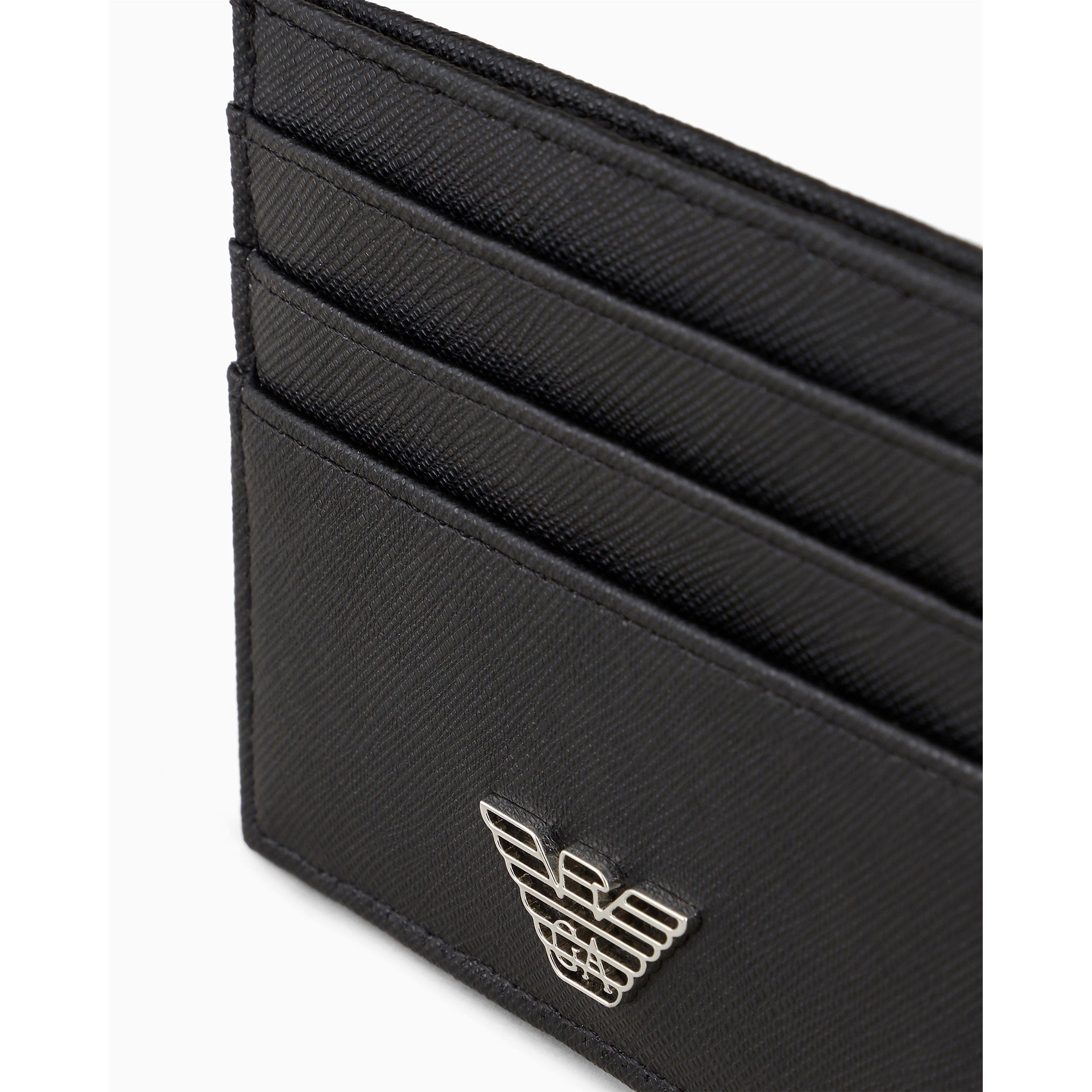 Black 81072 - Emporio Armani - Men's Badge Card Holder - 7
