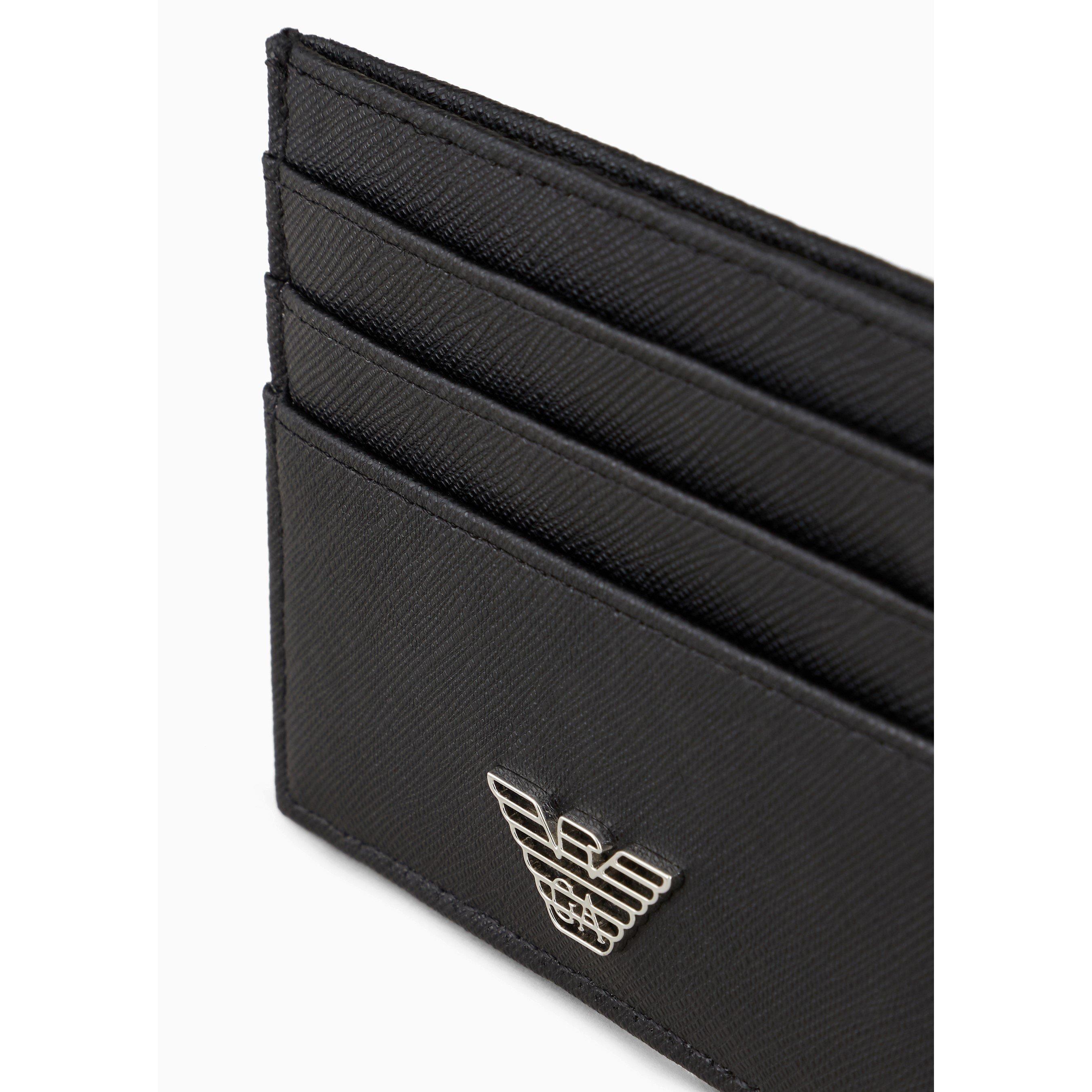 Black 81072 - Emporio Armani - Men's Badge Card Holder - 5